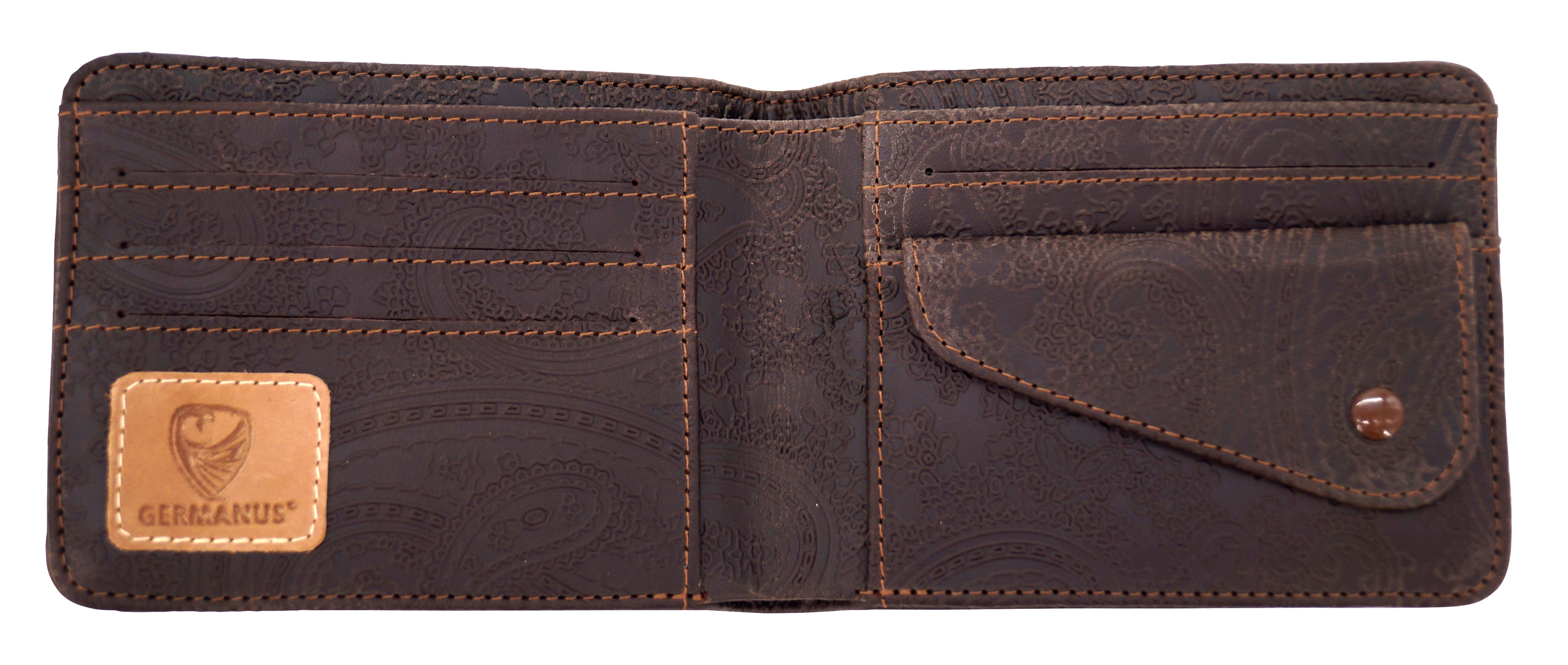 GERMANUS Geldbörse aus Leder, 30110-2, Made in EU, RFID secure, braun