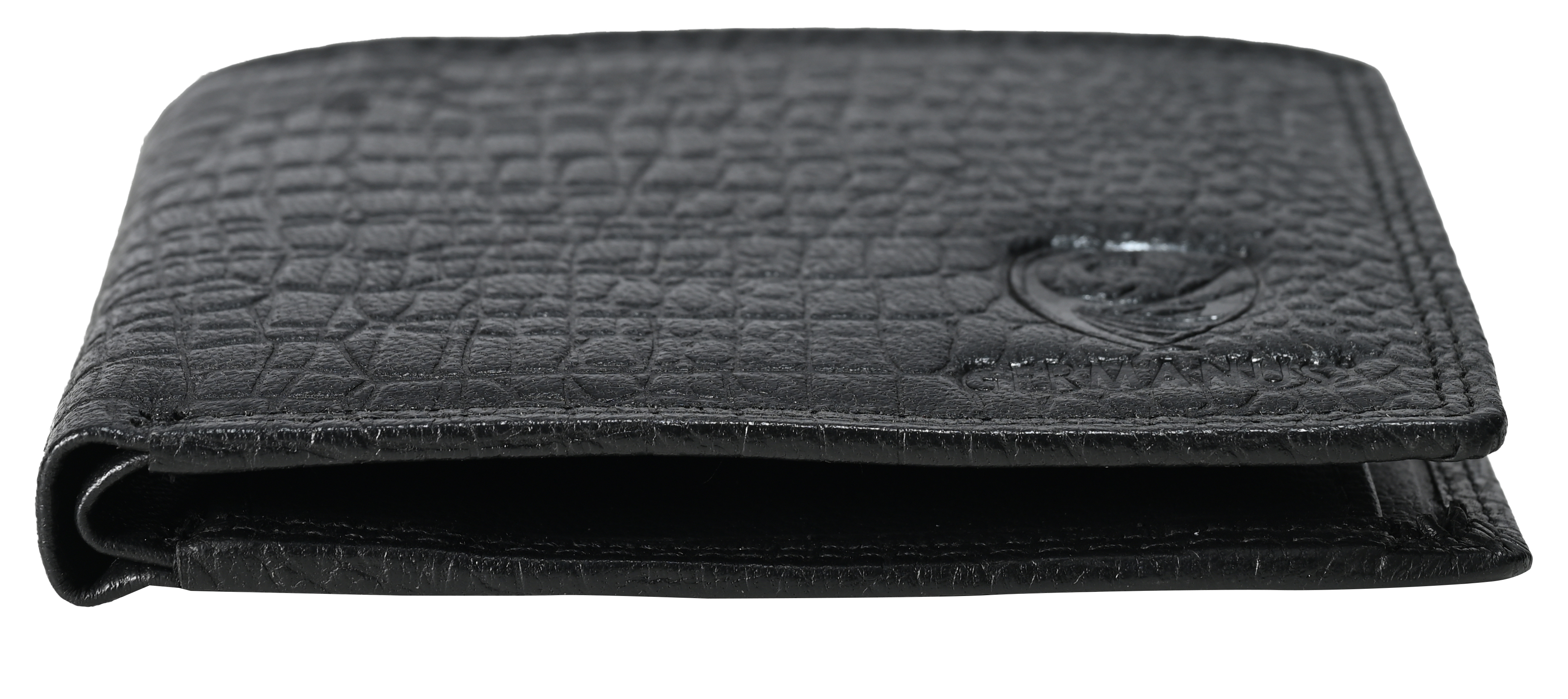 GERMANUS Geldbörse aus Leder,Max 3774  Croco schwarz