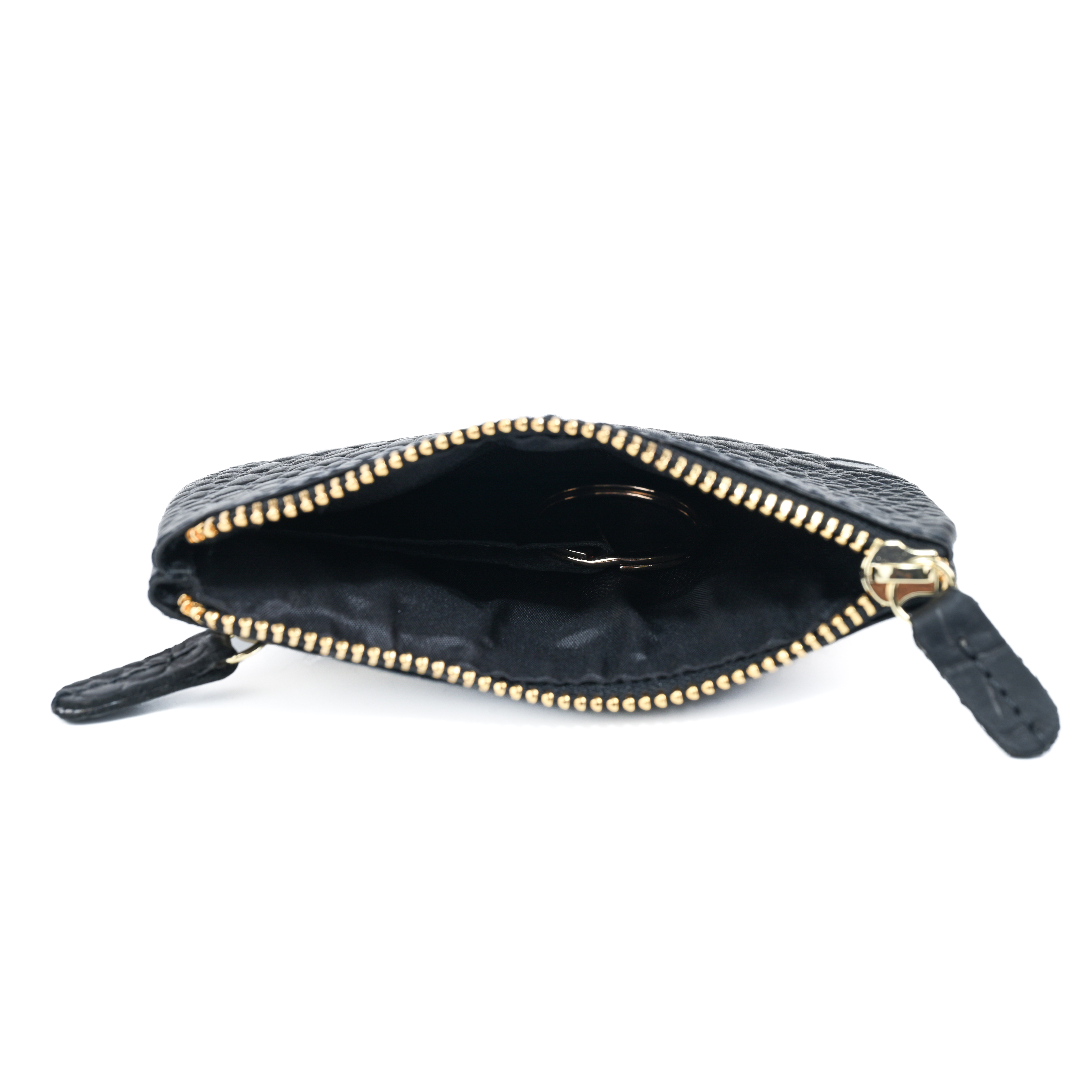 GERMANUS Schlüsselmäppchen Schwarz Croco