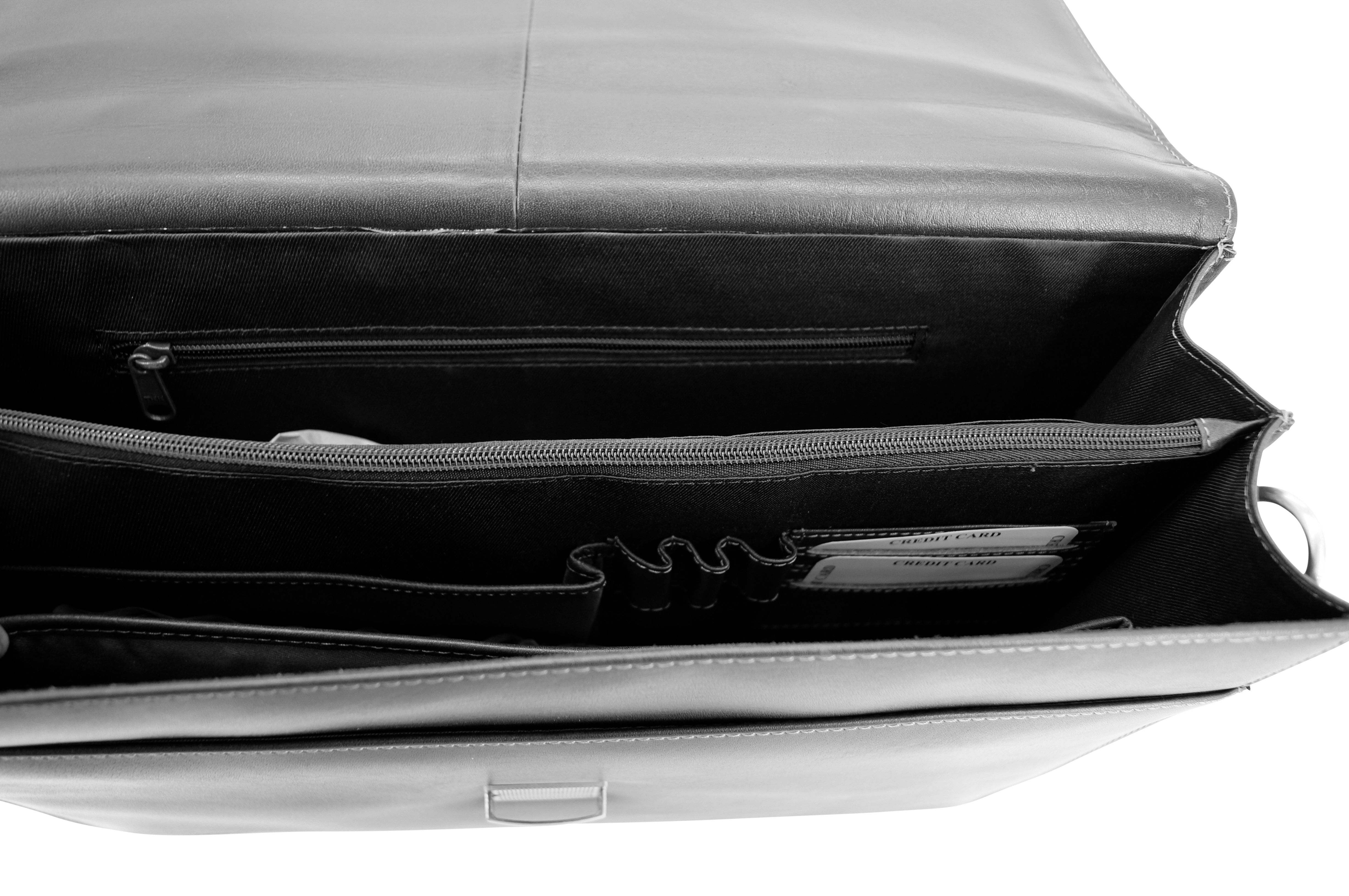 GERMANUS Aktentasche Gabriel aus Leder, schwarz