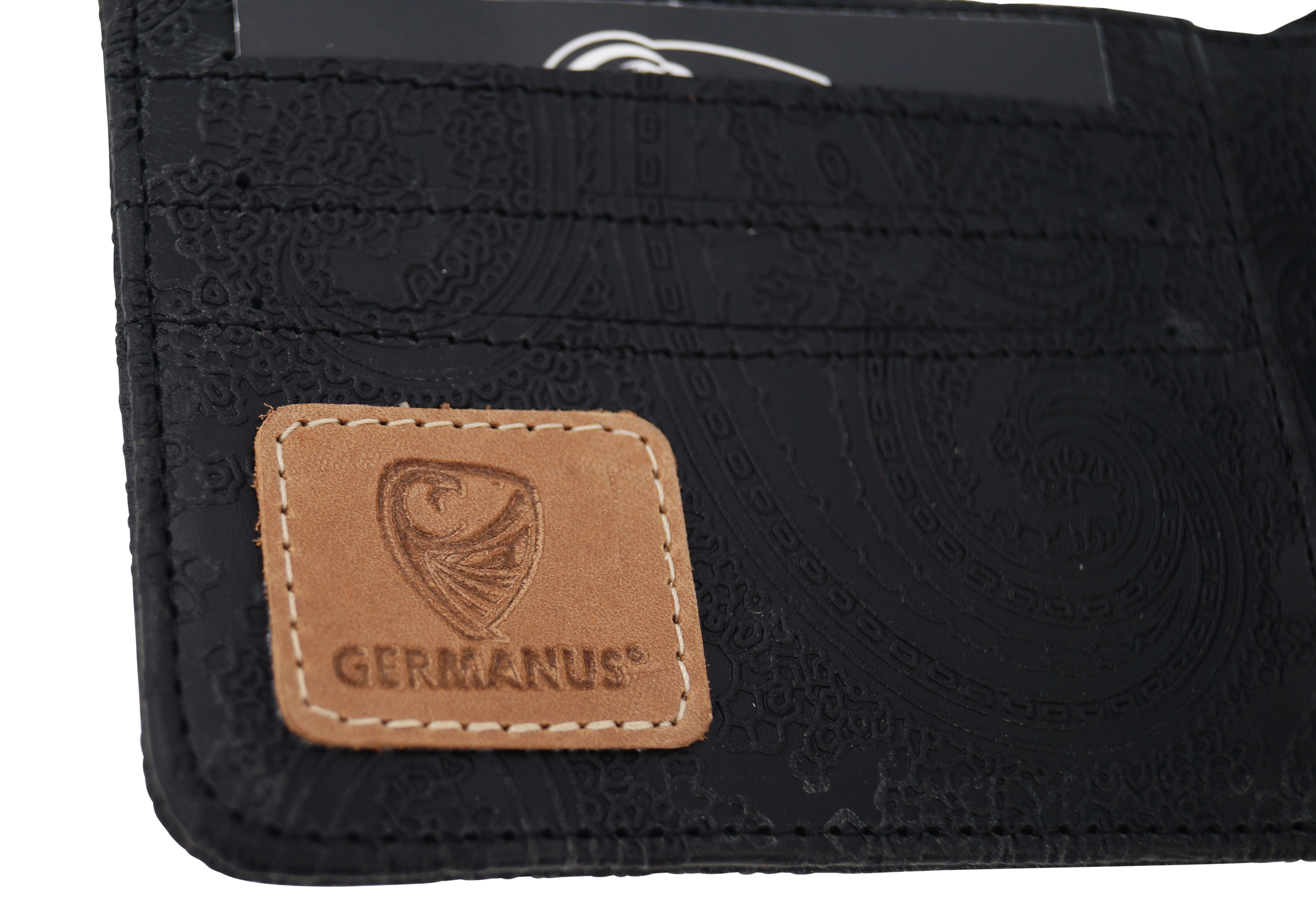 GERMANUS Geldbörse aus Leder, 30110-1, Made in EU, RFID secure, schwarz