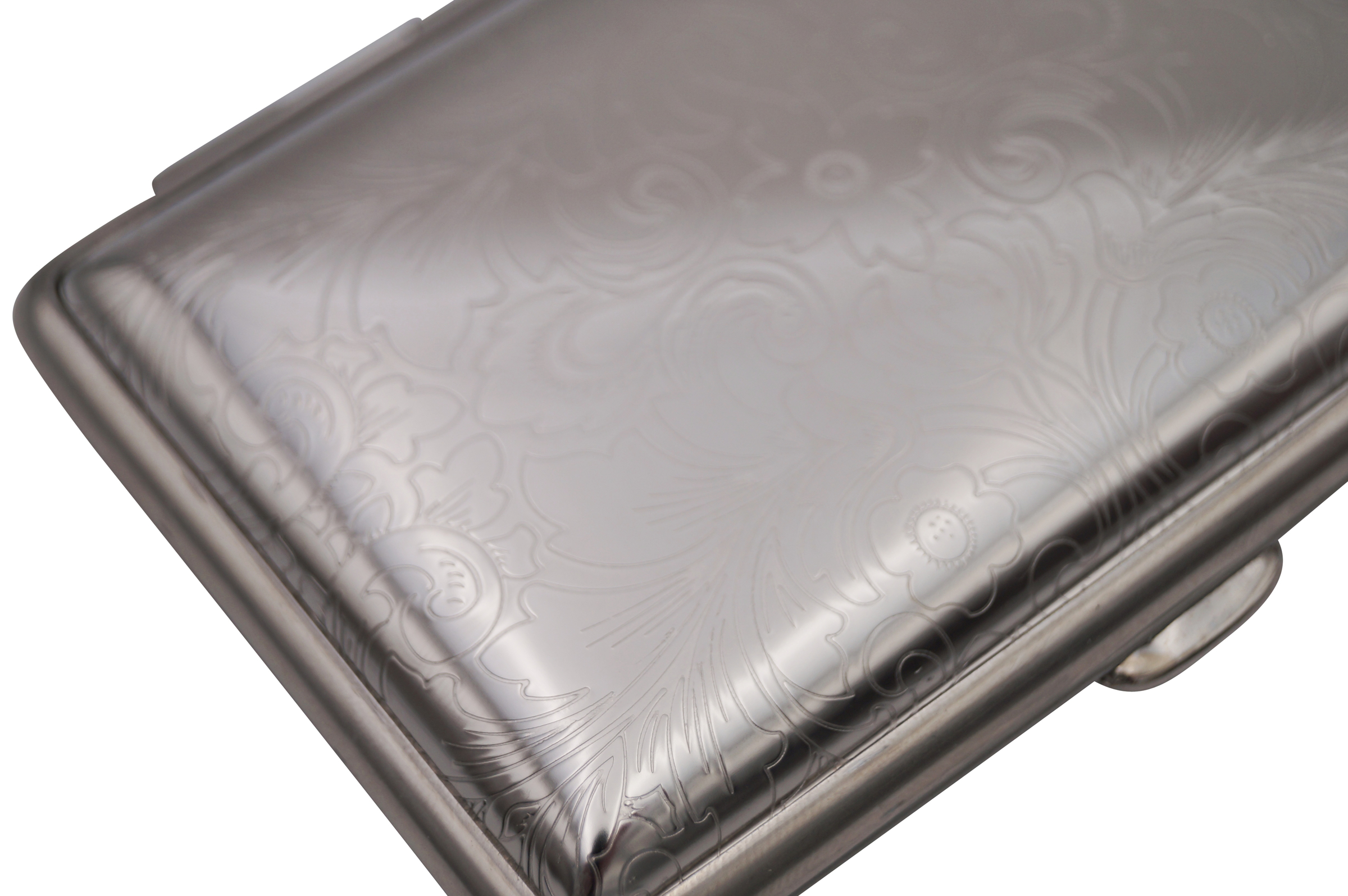 GERMANUS Visitenkartenetui - Deutsche Handarbeit, Made in Germany, Silber Venetia