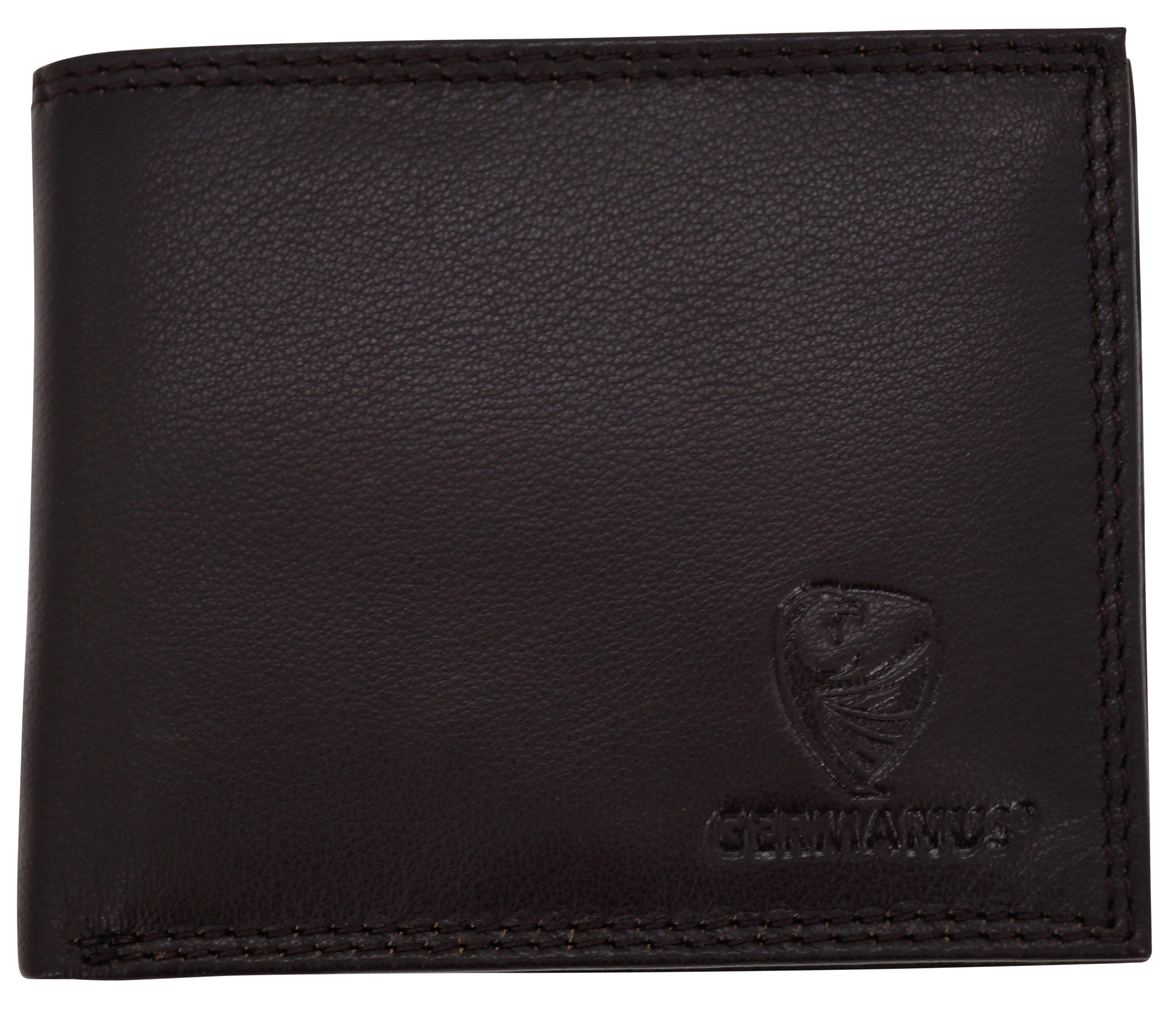 GERMANUS Geldbörse aus Leder, Max, Dunkelbraun