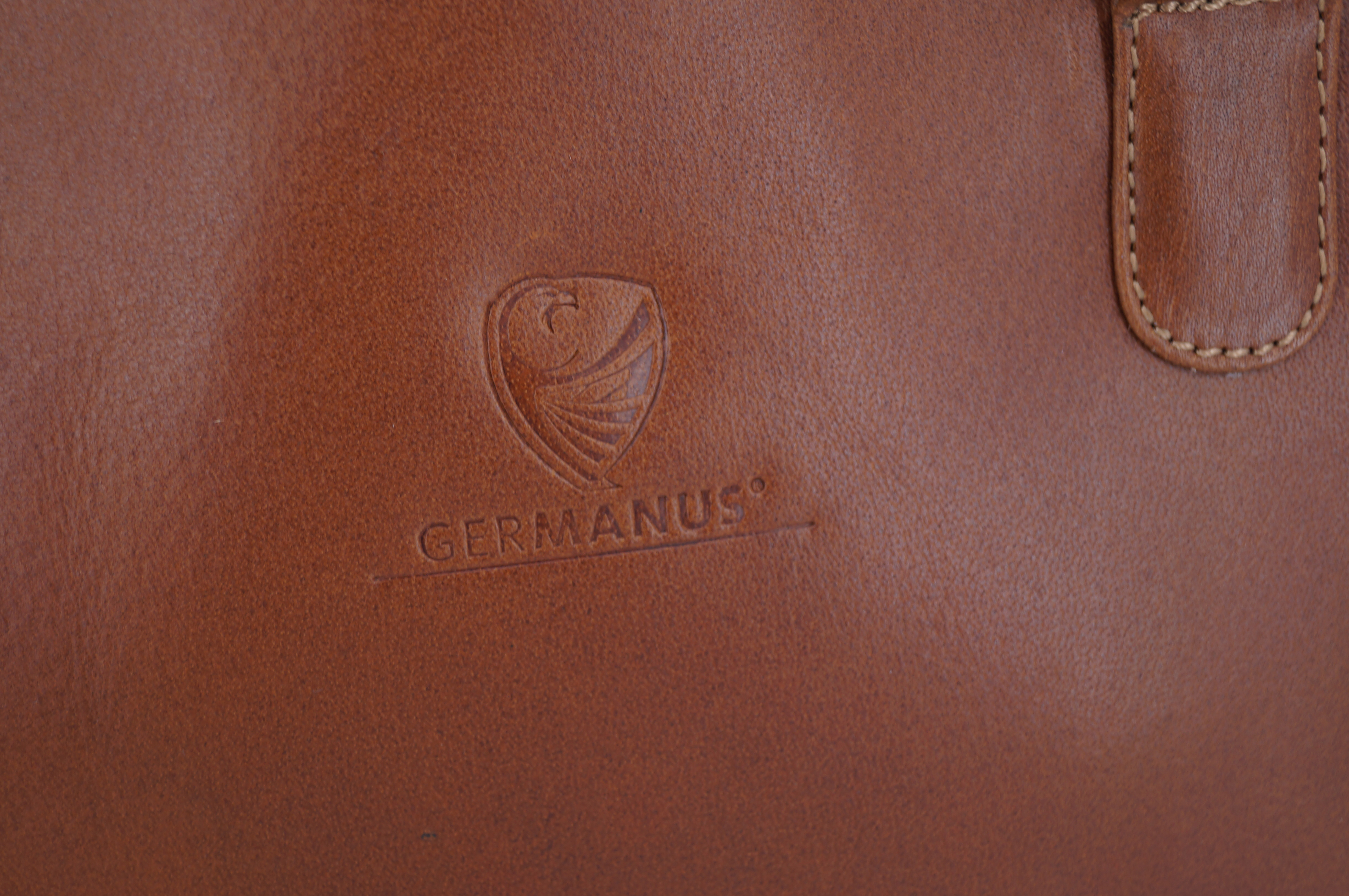 GERMANUS Damenhandtasche Lilly aus Echtleder in braun