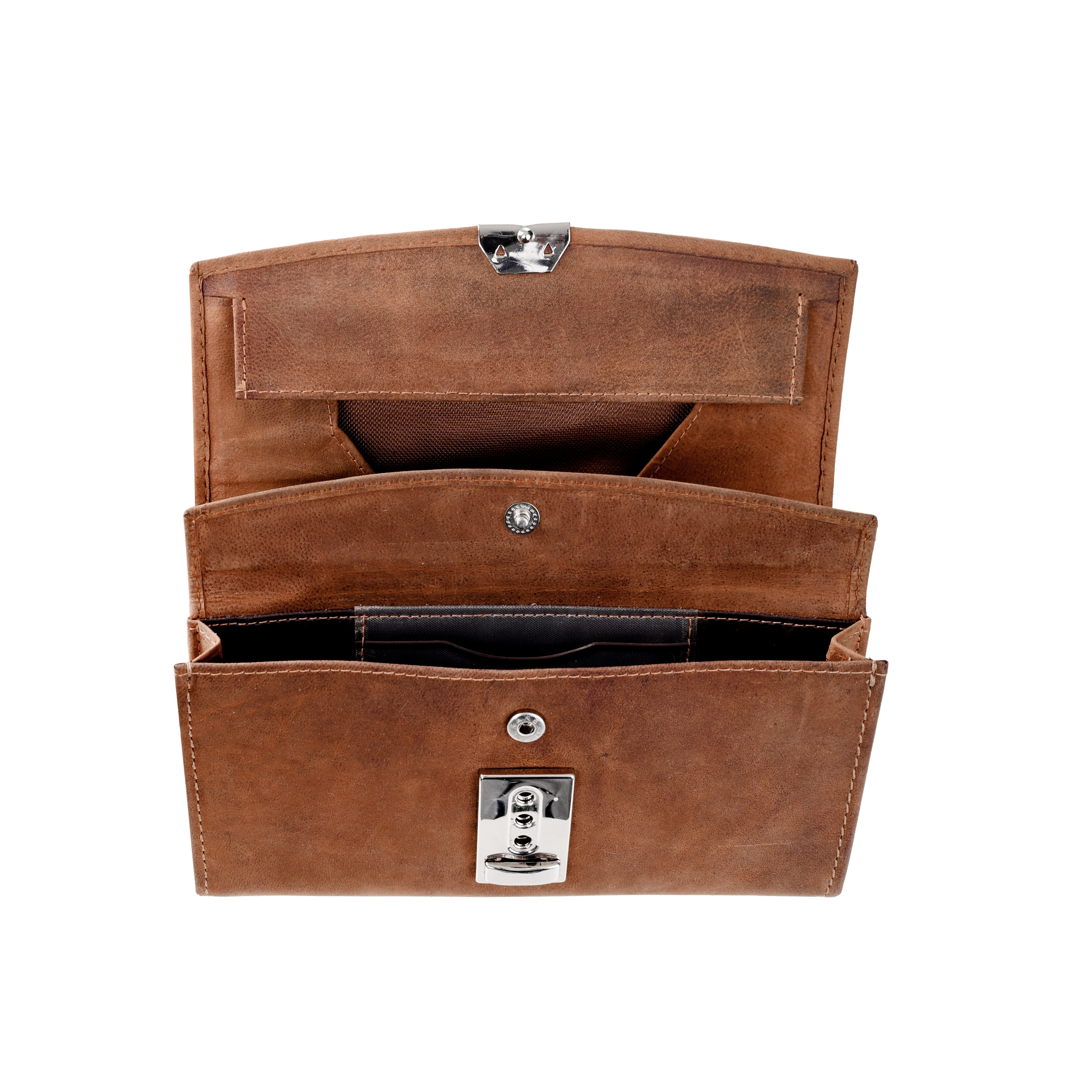 GERMANUS Kellnergeldbörse Toni, Gastro Geldbörse aus Echtleder, Rot