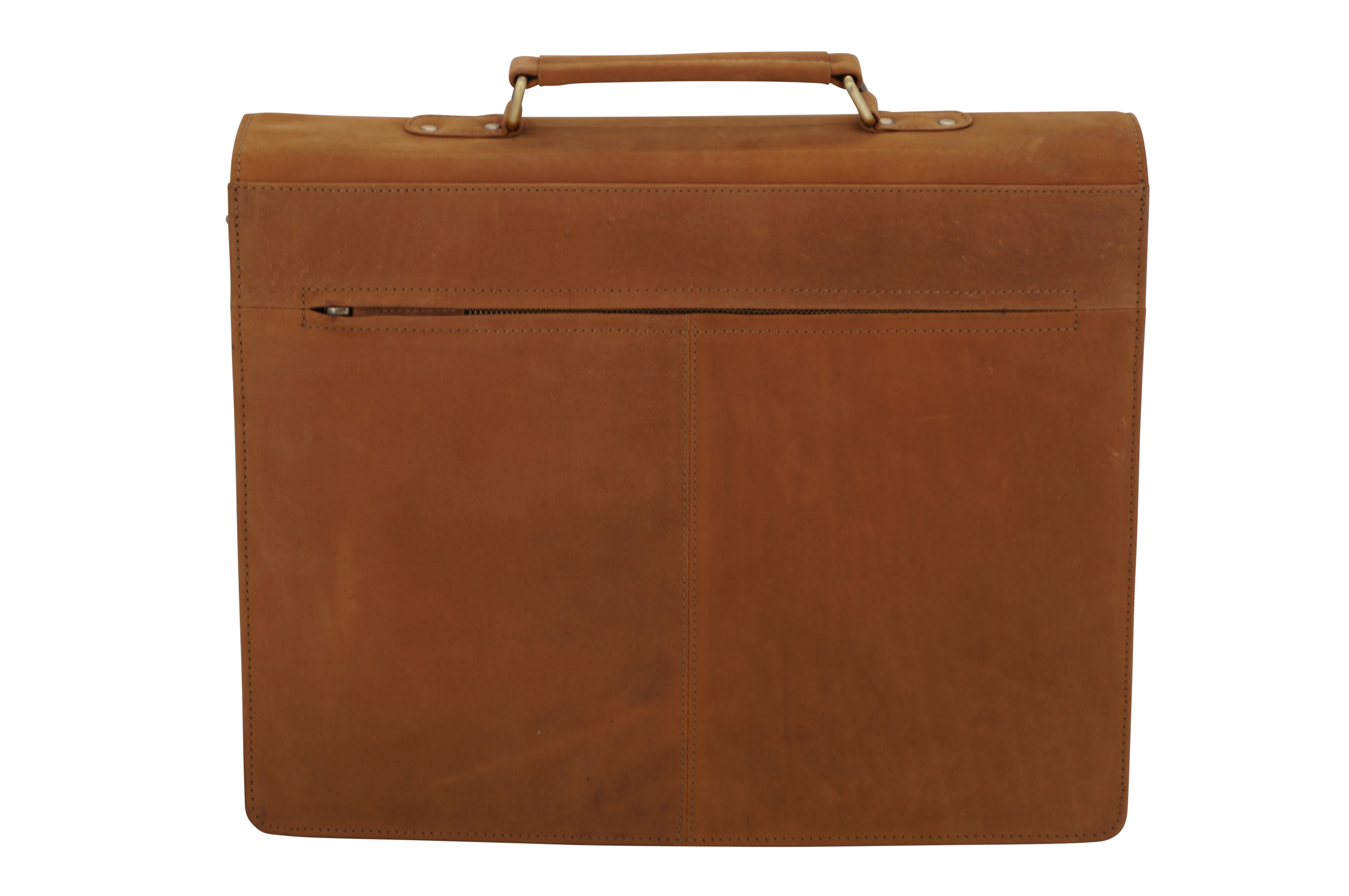GERMANUS Aktentasche David aus Leder, Braun