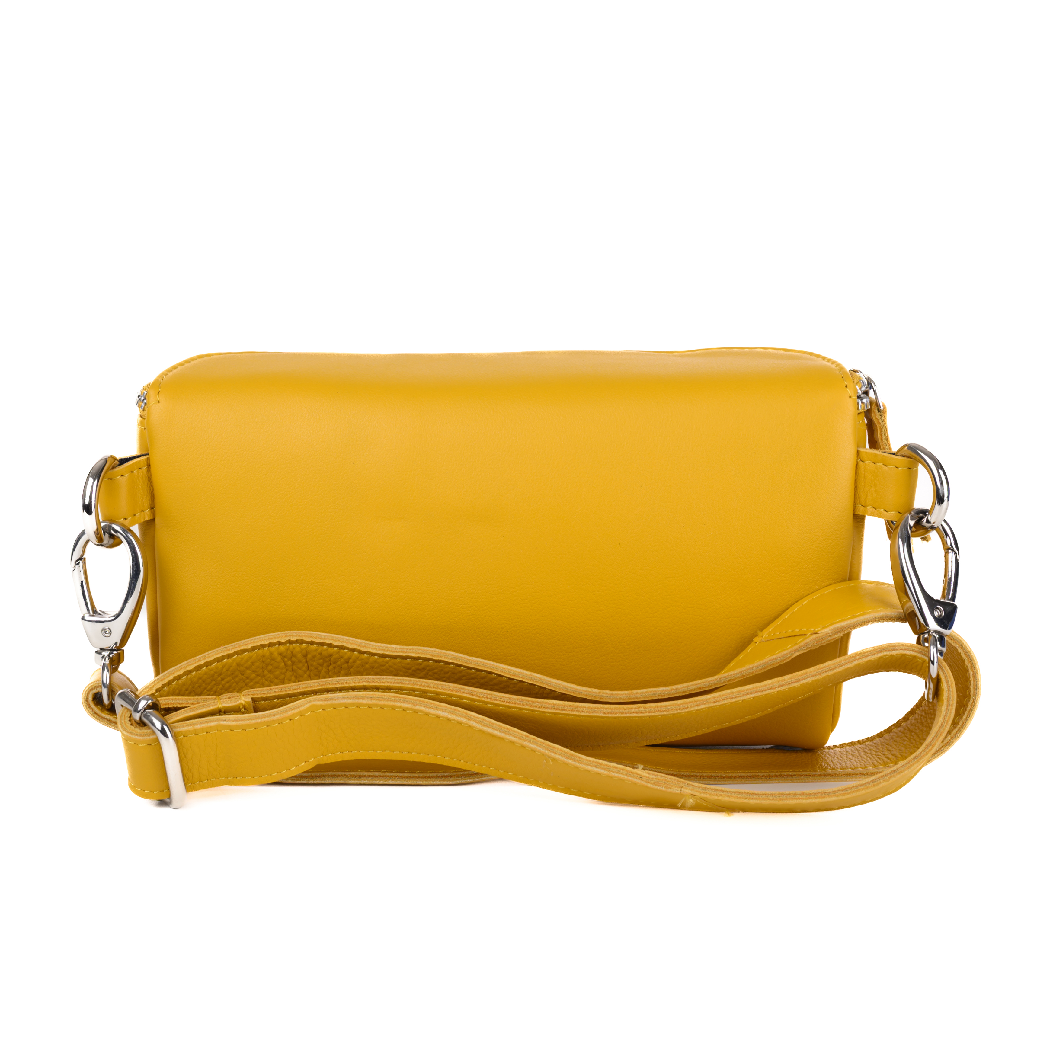 GERMANUS Gürteltasche Mika Crossbody Bag, Bum Bag, Bauchtasche, Umhängetasche, Tasche Leder Gelb