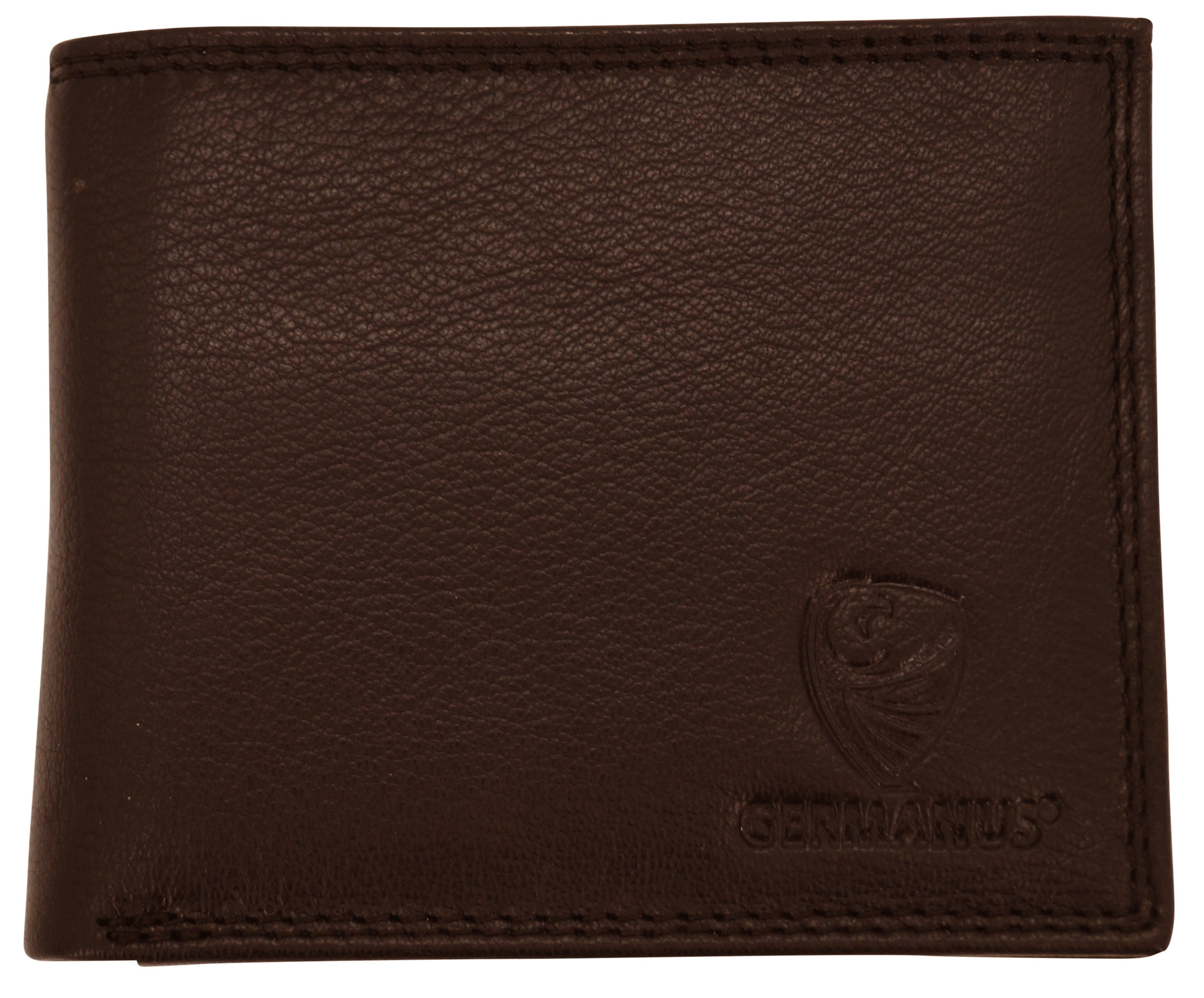 GERMANUS Geldbörse aus Leder, Max, Dunkelbraun