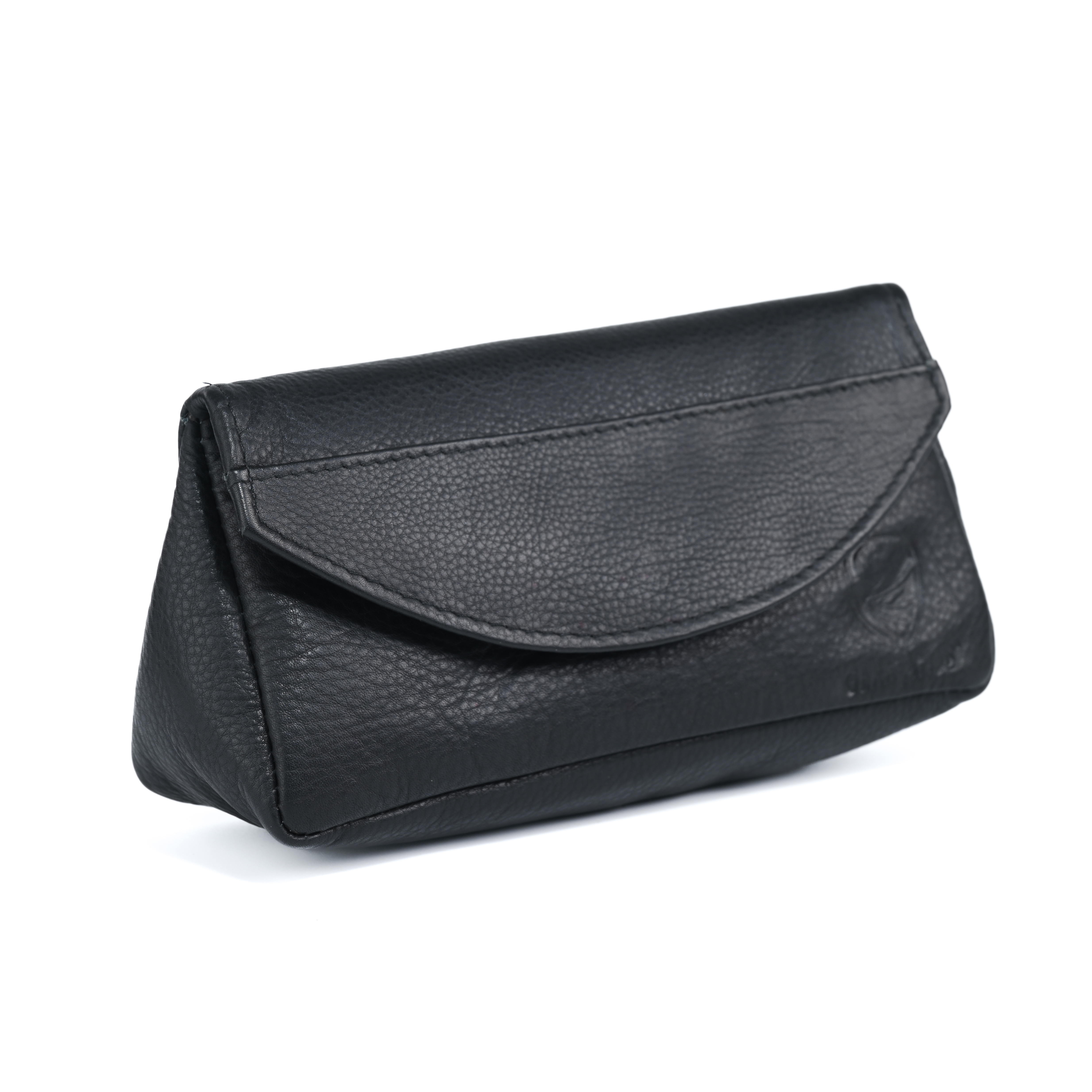 GERMANUS Kosmetiktasche Beauty Bag Make-Up Tasche Helen, Leder, Schwarz