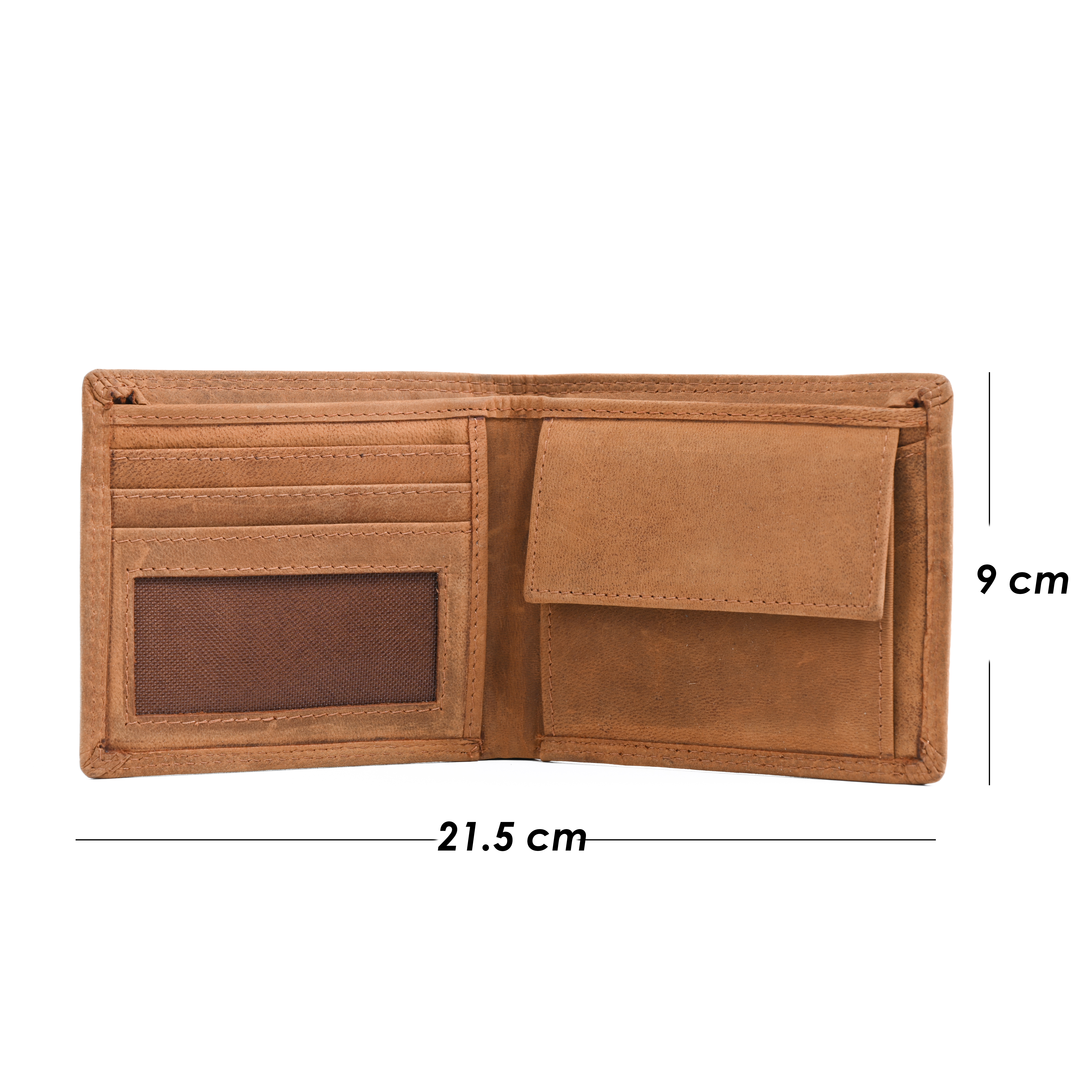GERMANUS Geldbörse aus Leder, Max, Wildbraun
