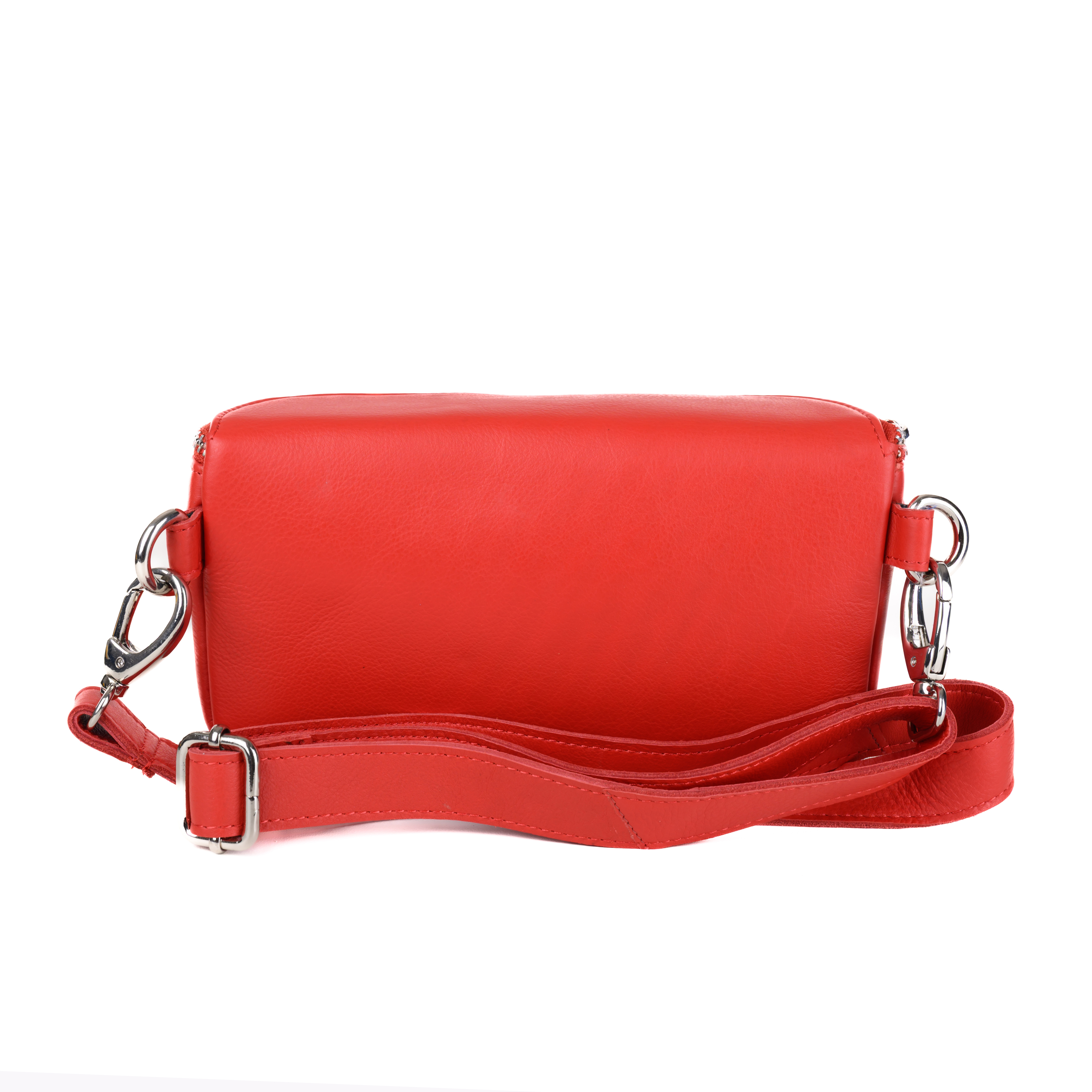 GERMANUS Gürteltasche Mika Crossbody Bag, Bum Bag, Bauchtasche, Umhängetasche, Tasche Leder Rot