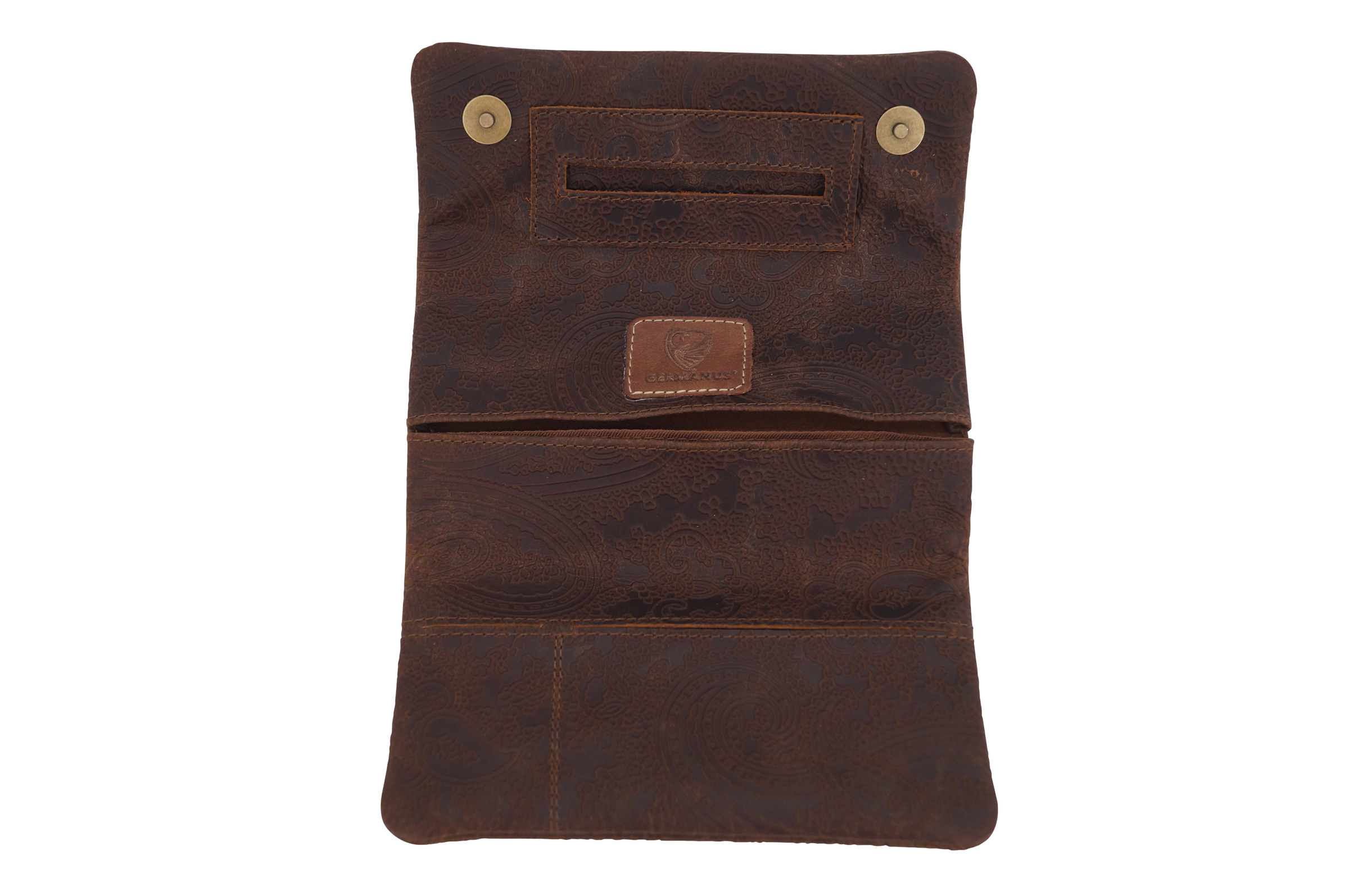 GERMANUS Tabaktasche CosaRara - Dunkelbraun "Tendril" - Made in EU