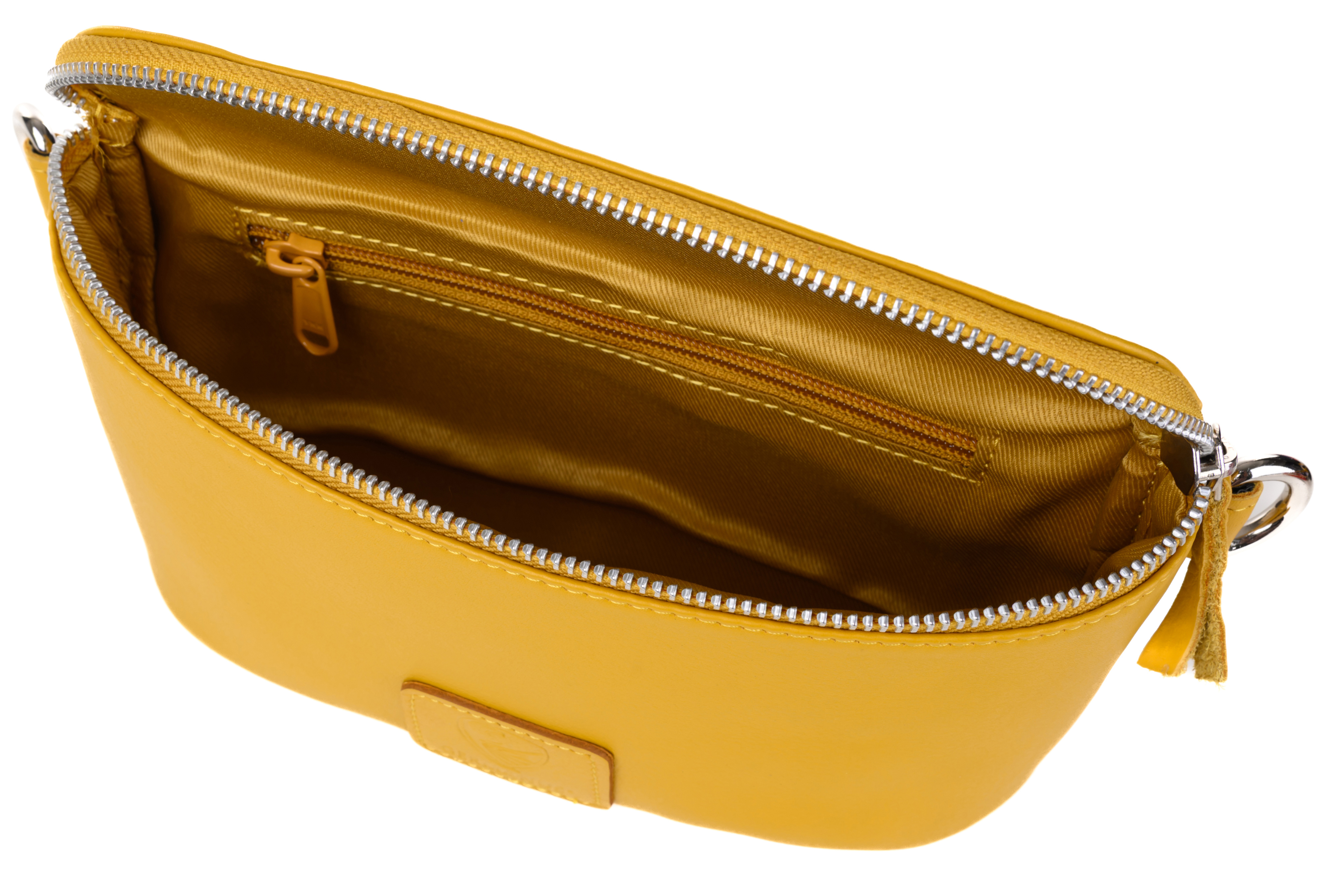 GERMANUS Gürteltasche Mika Crossbody Bag, Bum Bag, Bauchtasche, Umhängetasche, Tasche Leder Gelb