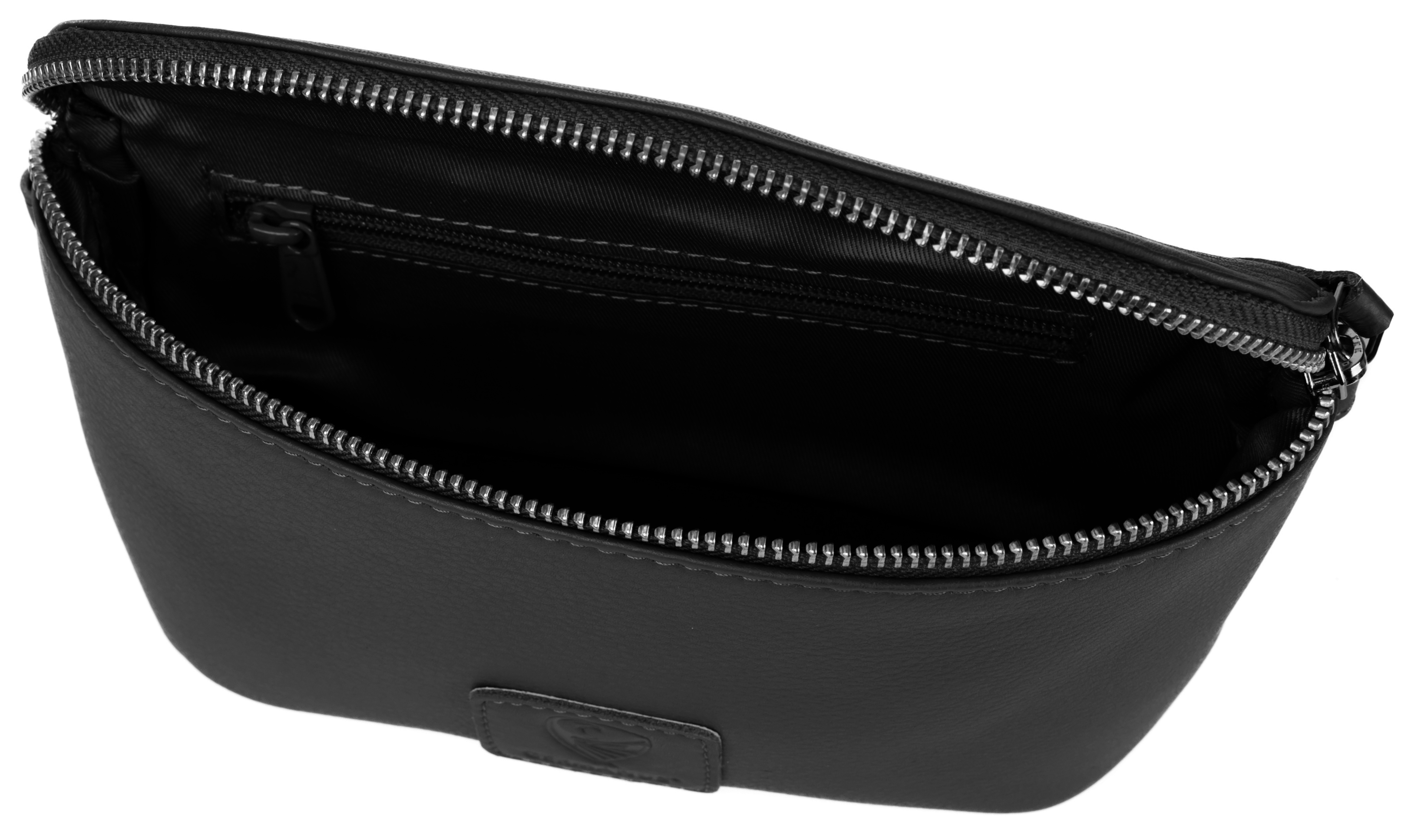 GERMANUS Gürteltasche Mika Crossbody Bag, Bum Bag, Bauchtasche, Umhängetasche, Tasche Leder Schwarz