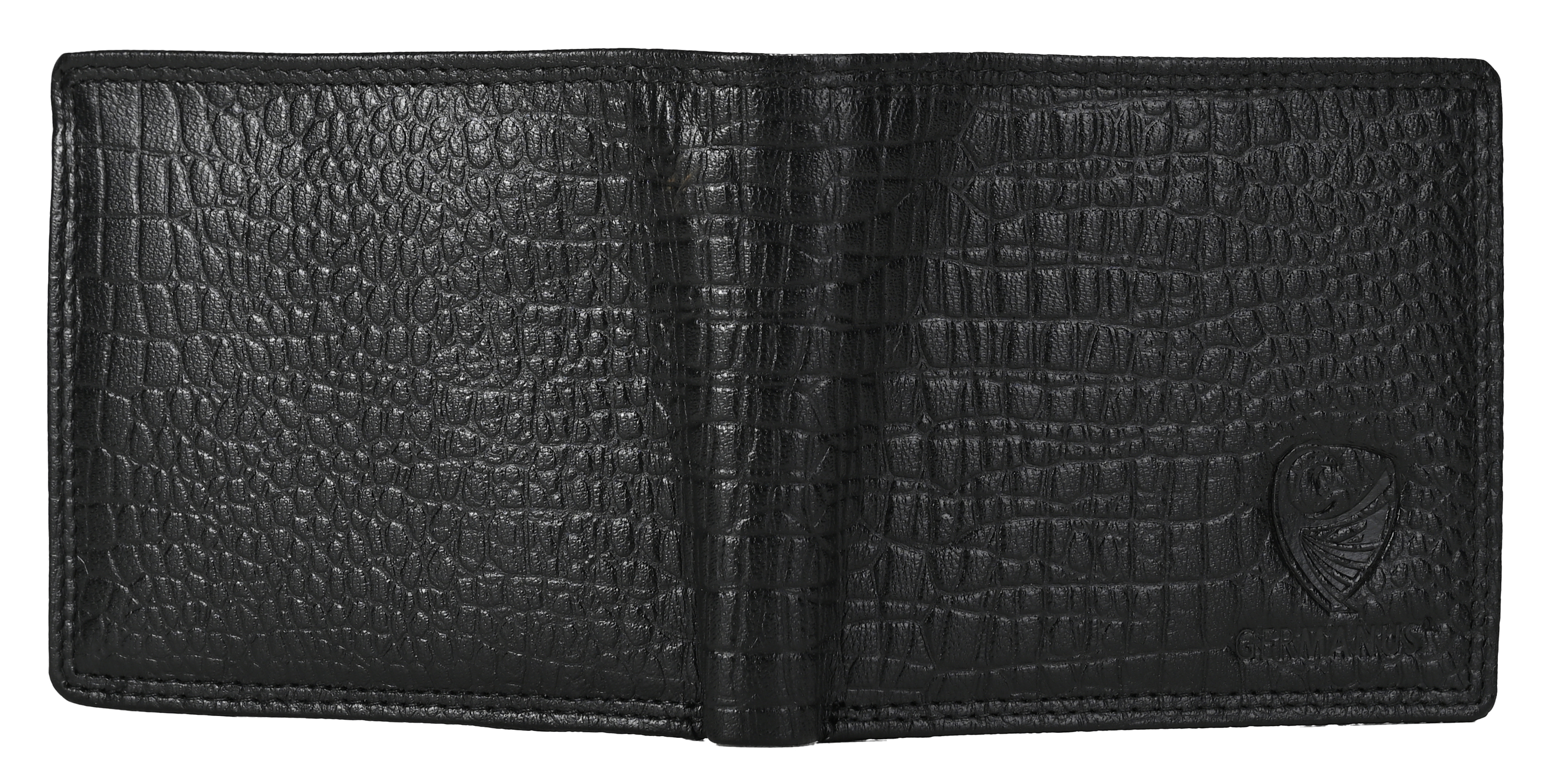 GERMANUS Geldbörse aus Leder,Max 3774  Croco schwarz