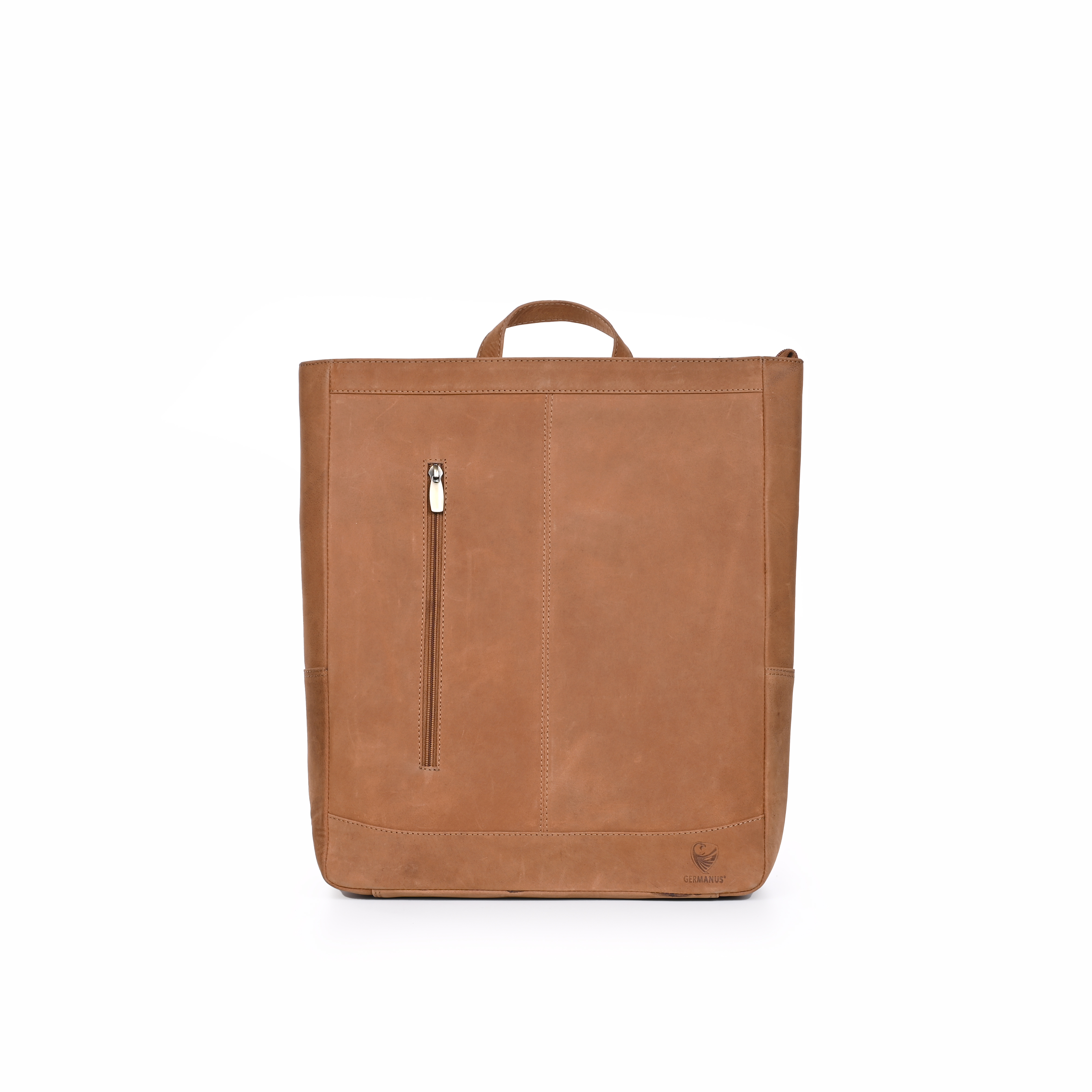 GERMANUS Rucksack Milan Kurierrucksack Leder Wildbraun