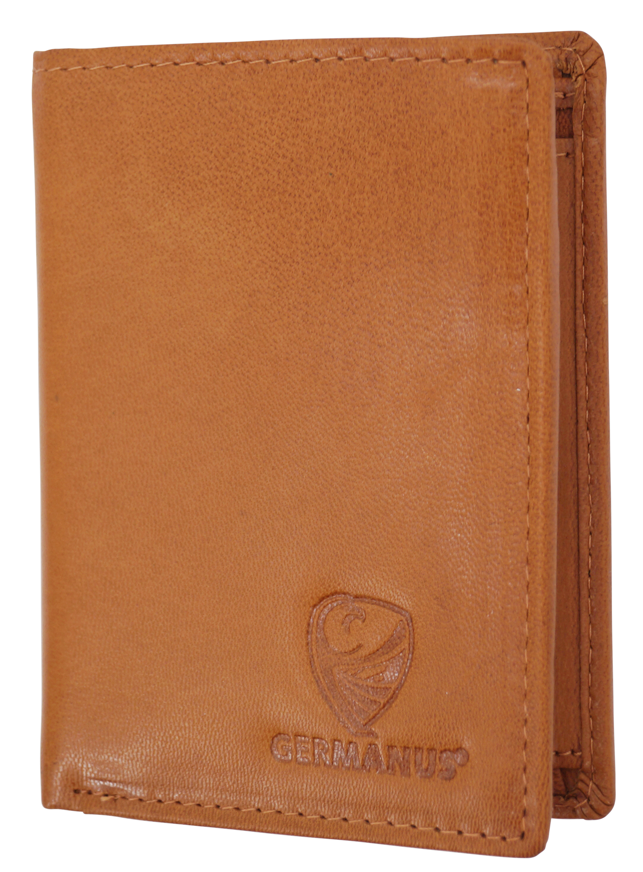 GERMANUS Geldbörse aus Leder, Modell Lars - hellbraun