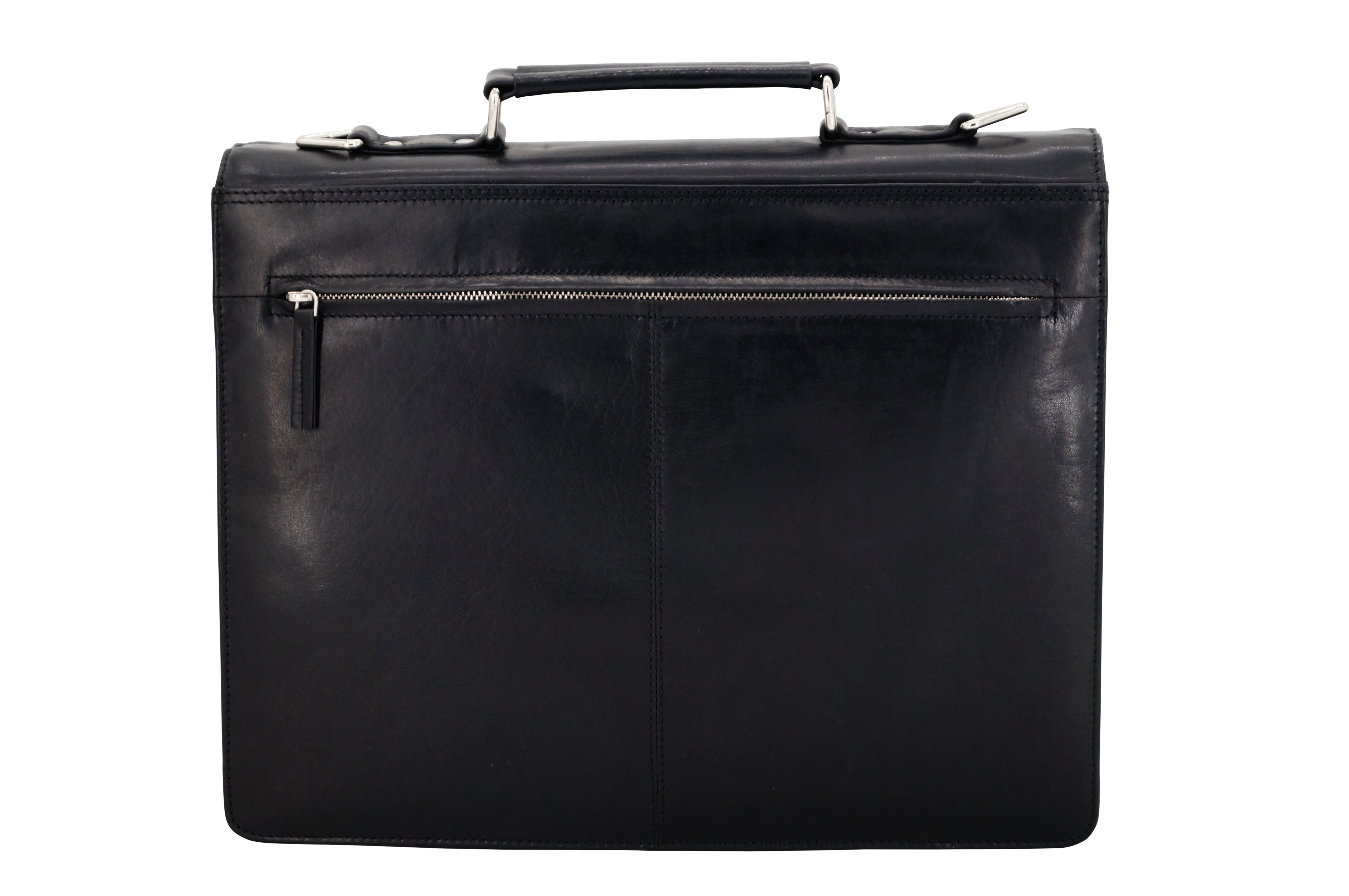 GERMANUS Aktentasche Gabriel aus Leder, schwarz
