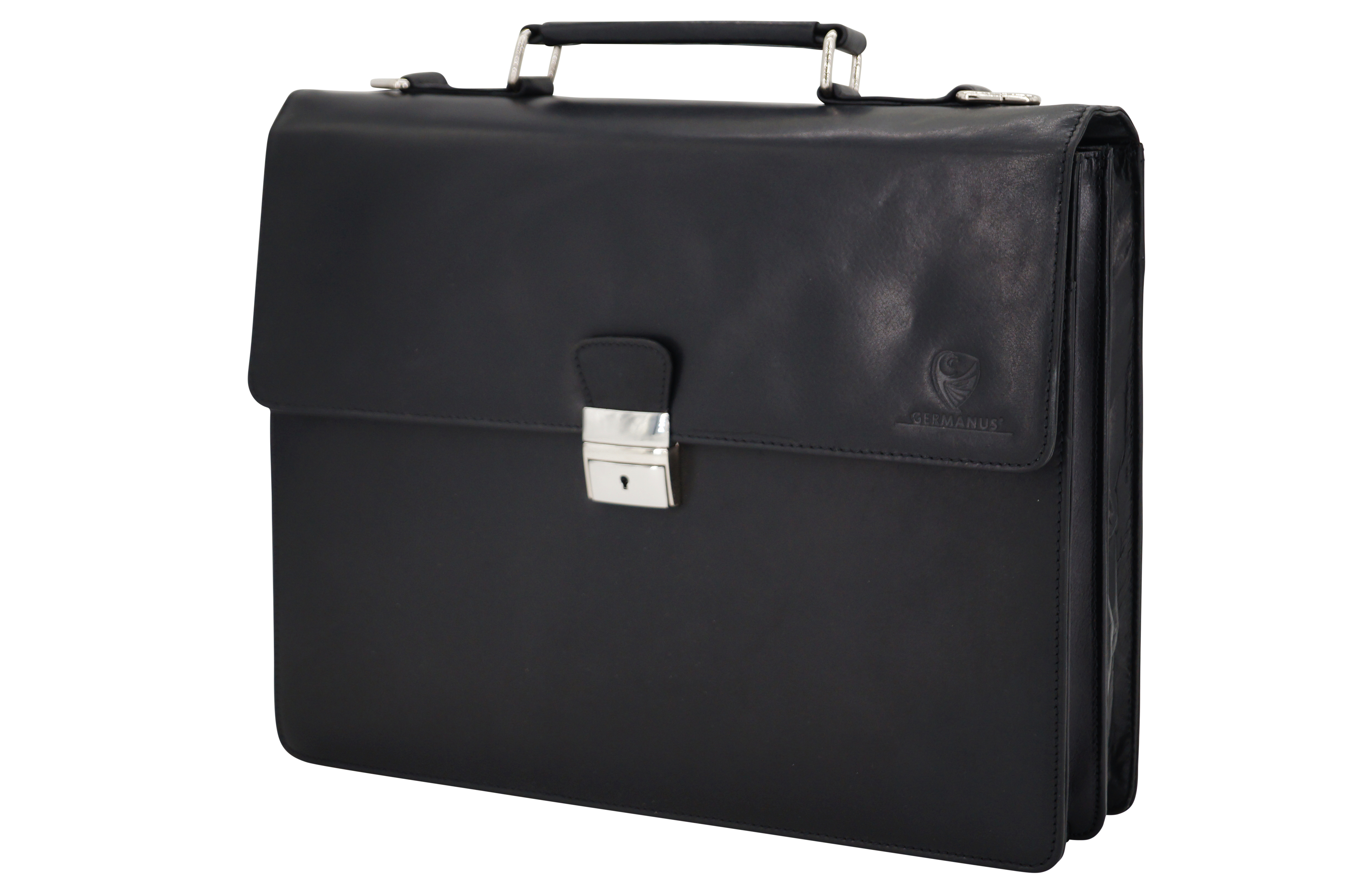 GERMANUS Aktentasche Gabriel aus Leder, schwarz