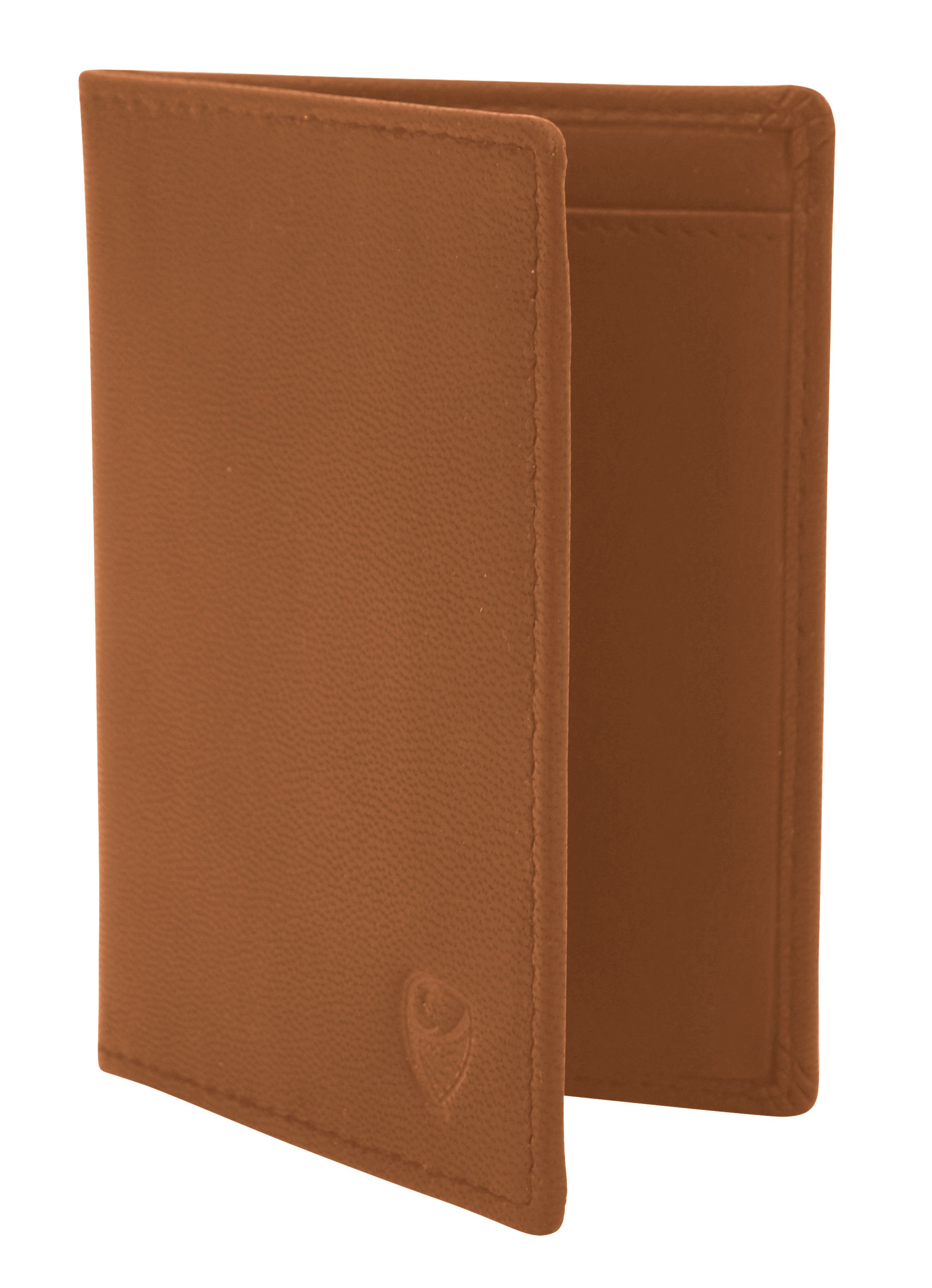 GERMANUS Etui für Fahrzeugschein und Kreditkarten Geldbörse in Leder, braun