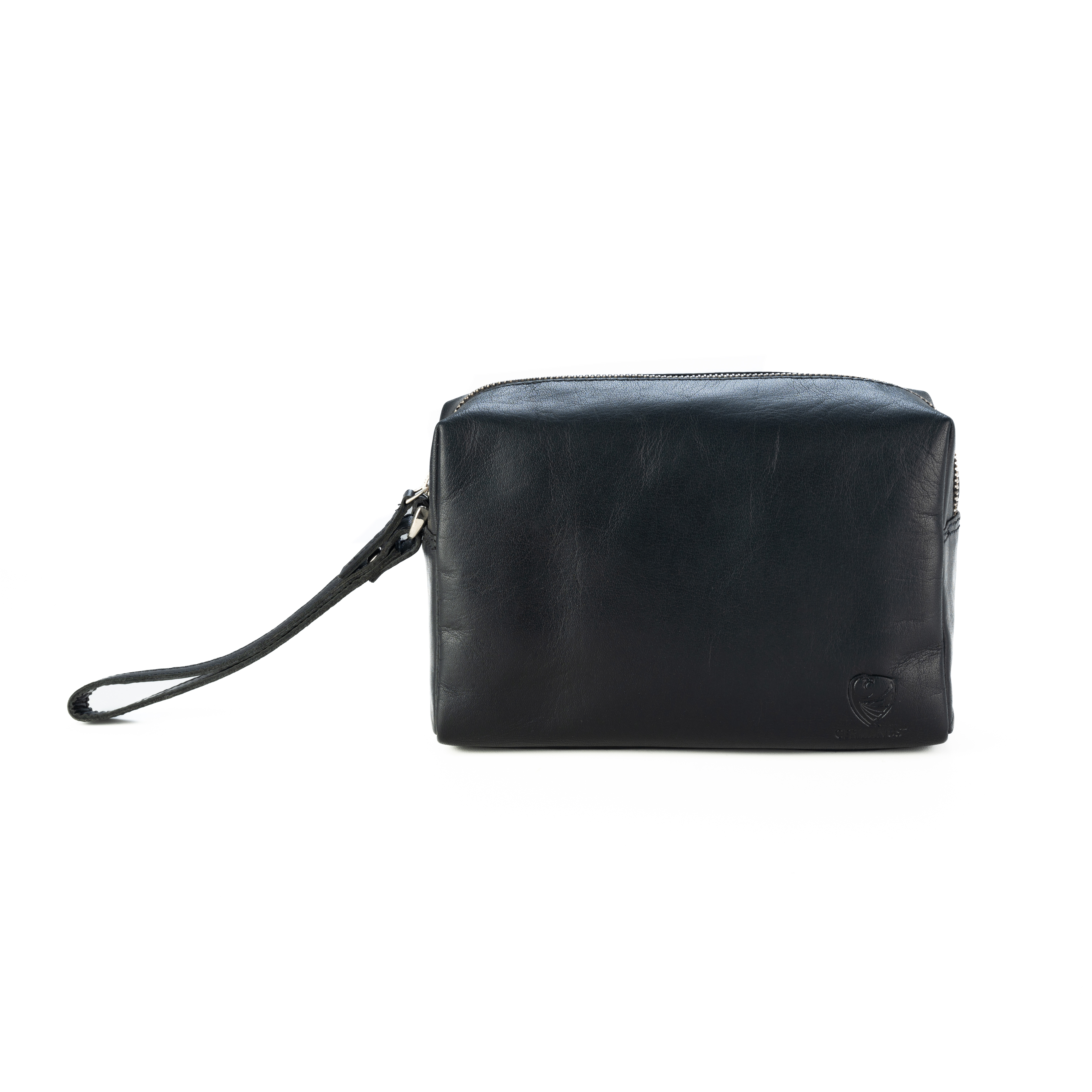 GERMANUS Kulturtasche Kosmetiktasche Rolf aus echtem Leder, Kulturbeutel, Waschtasche, Schminktasche, Clutch