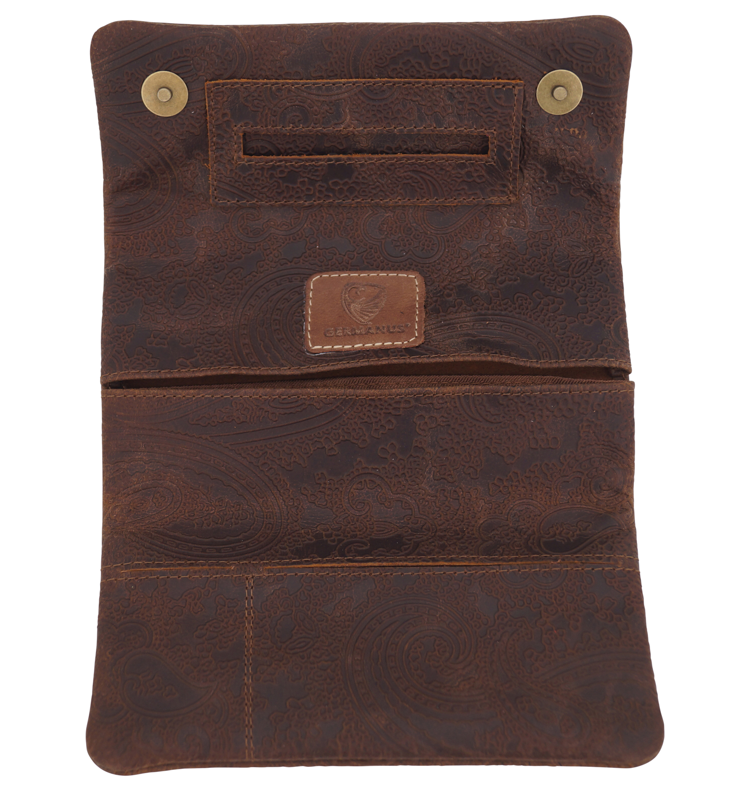 GERMANUS Tabaktasche CosaRara - Dunkelbraun "Tendril" - Made in EU