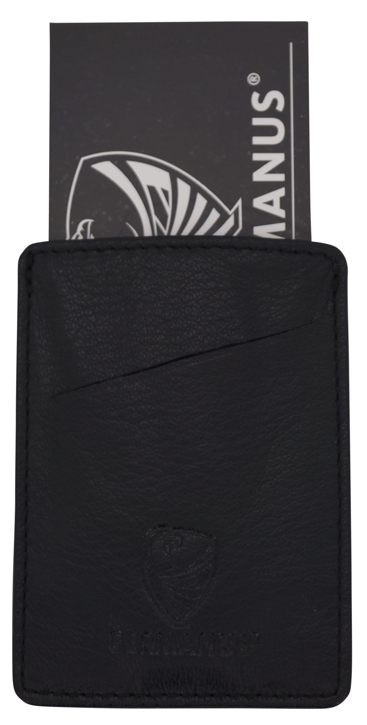 GERMANUS Kartenetui aus Leder, schwarz