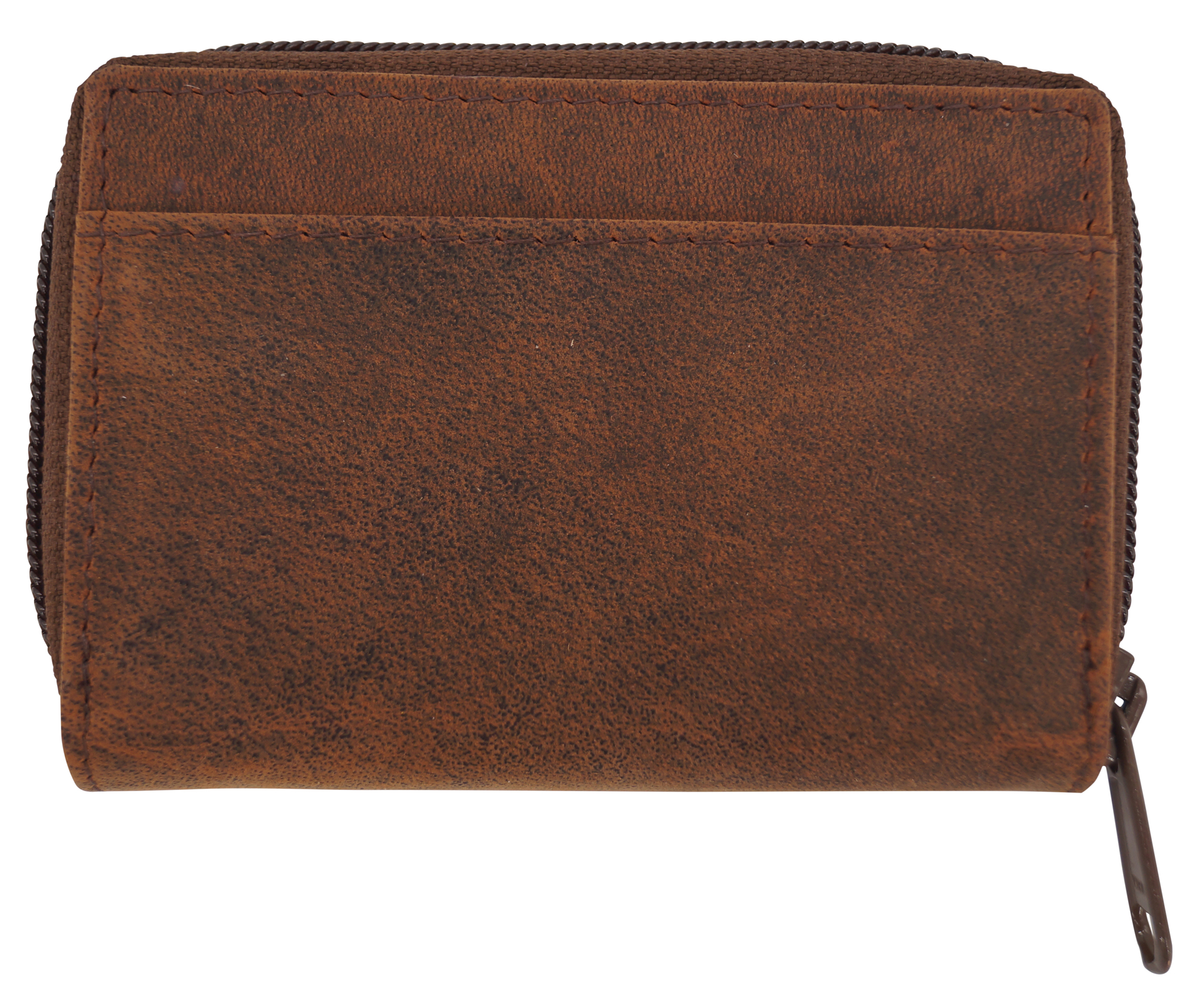 GERMANUS Brieftasche Kreditkartenetui Zip - Leder, Wildes Rind