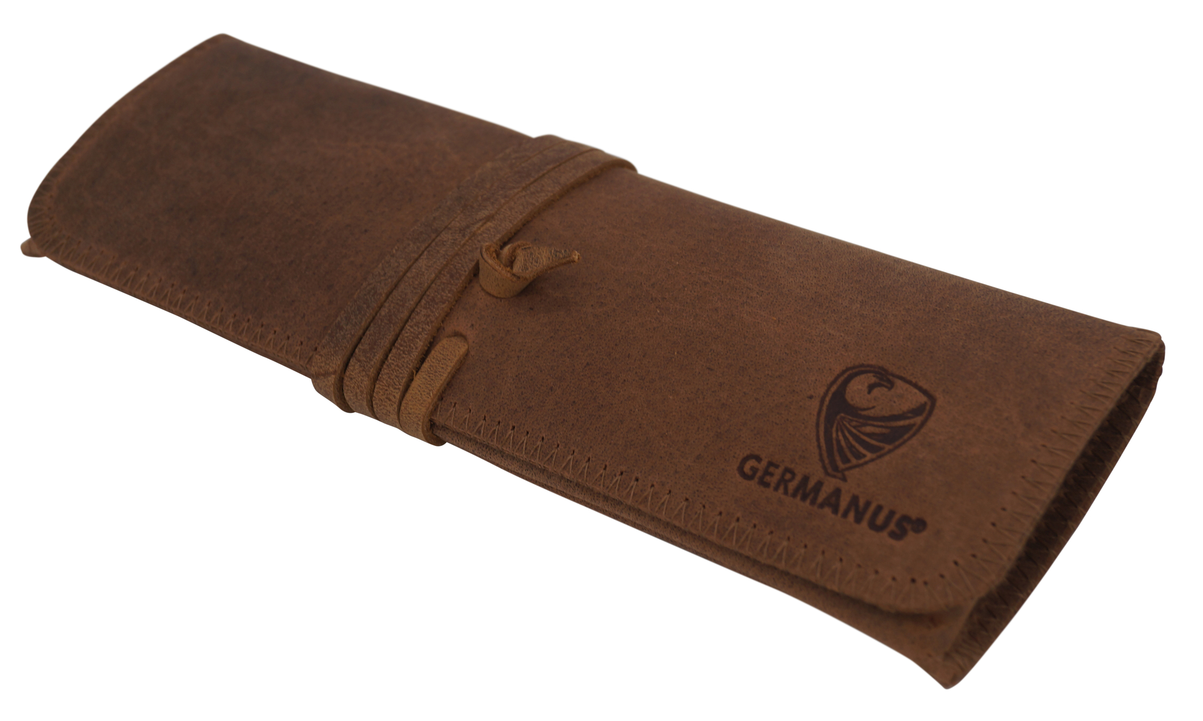GERMANUS Ferruginus Schlamperl Federmäppchen - Made in EU - Strap - Braun III