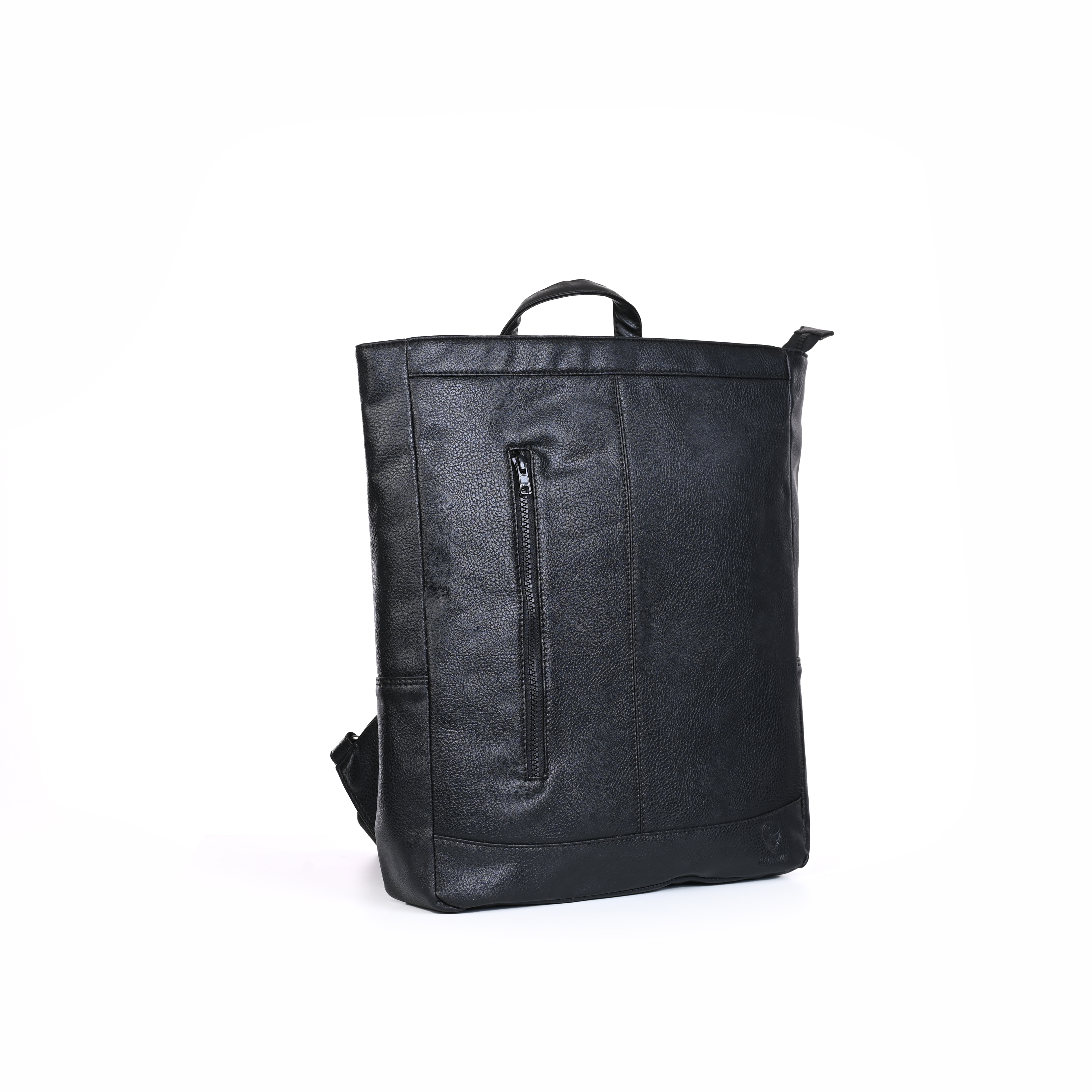 GERMANUS Kurier Rucksack Milan Lederfrei Schwarz