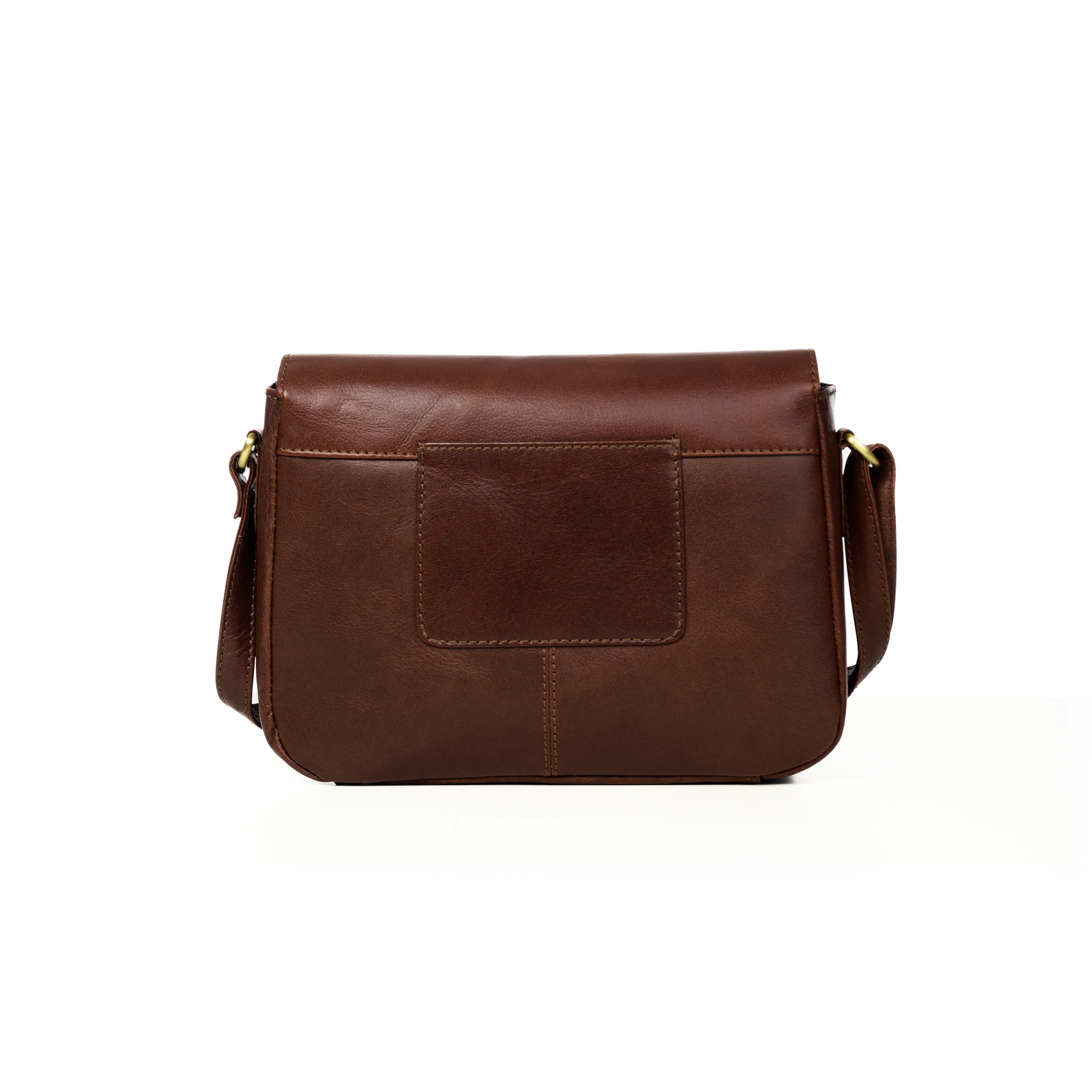 GERMANUS Damen Handtasche Umhängetasche Anna aus Echtleder, Dunkelbraun