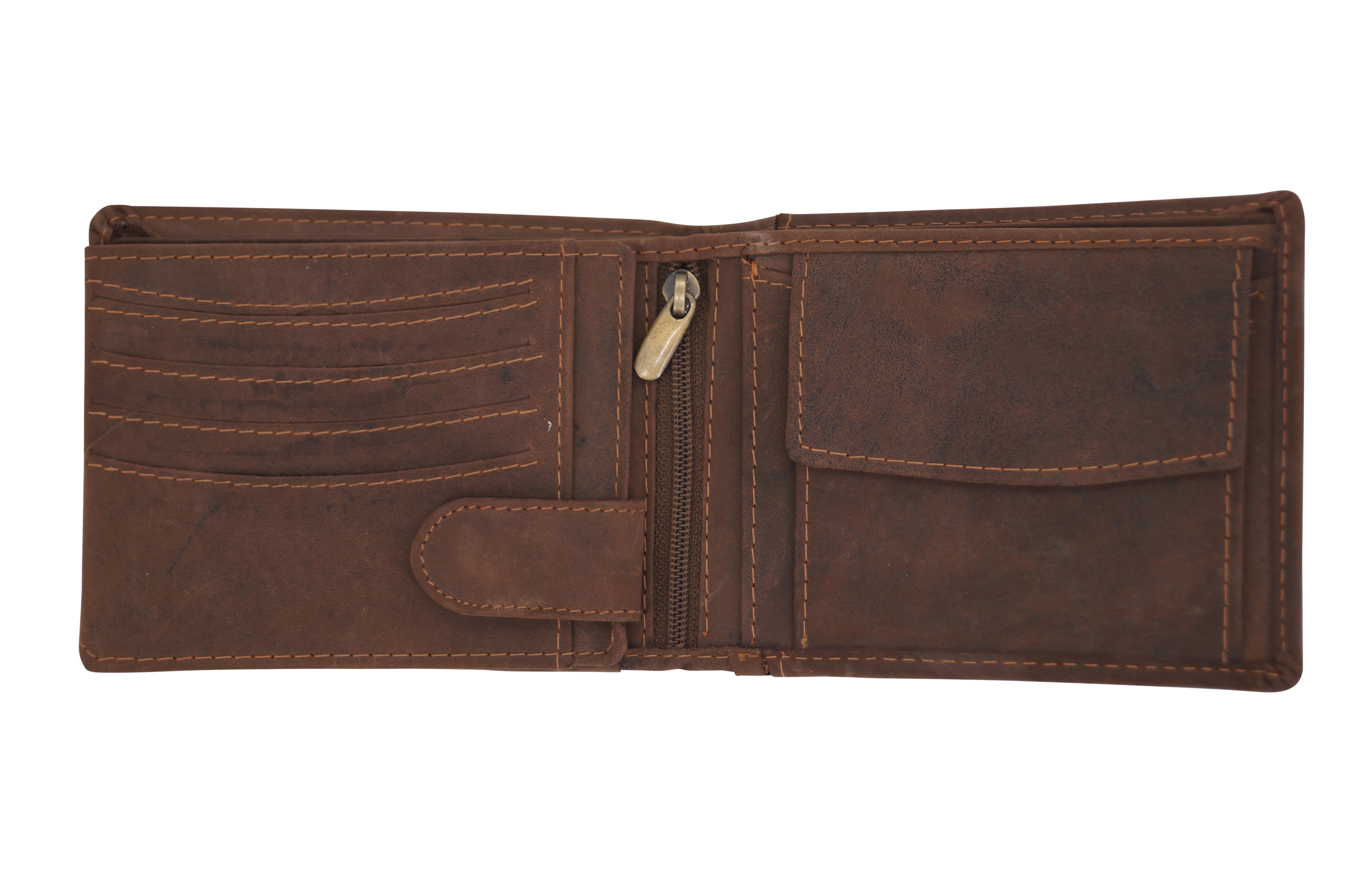 GERMANUS Geldbörse Portemonnaie aus Leder, Carlo für Kreditkarten, Scheine, Münzen