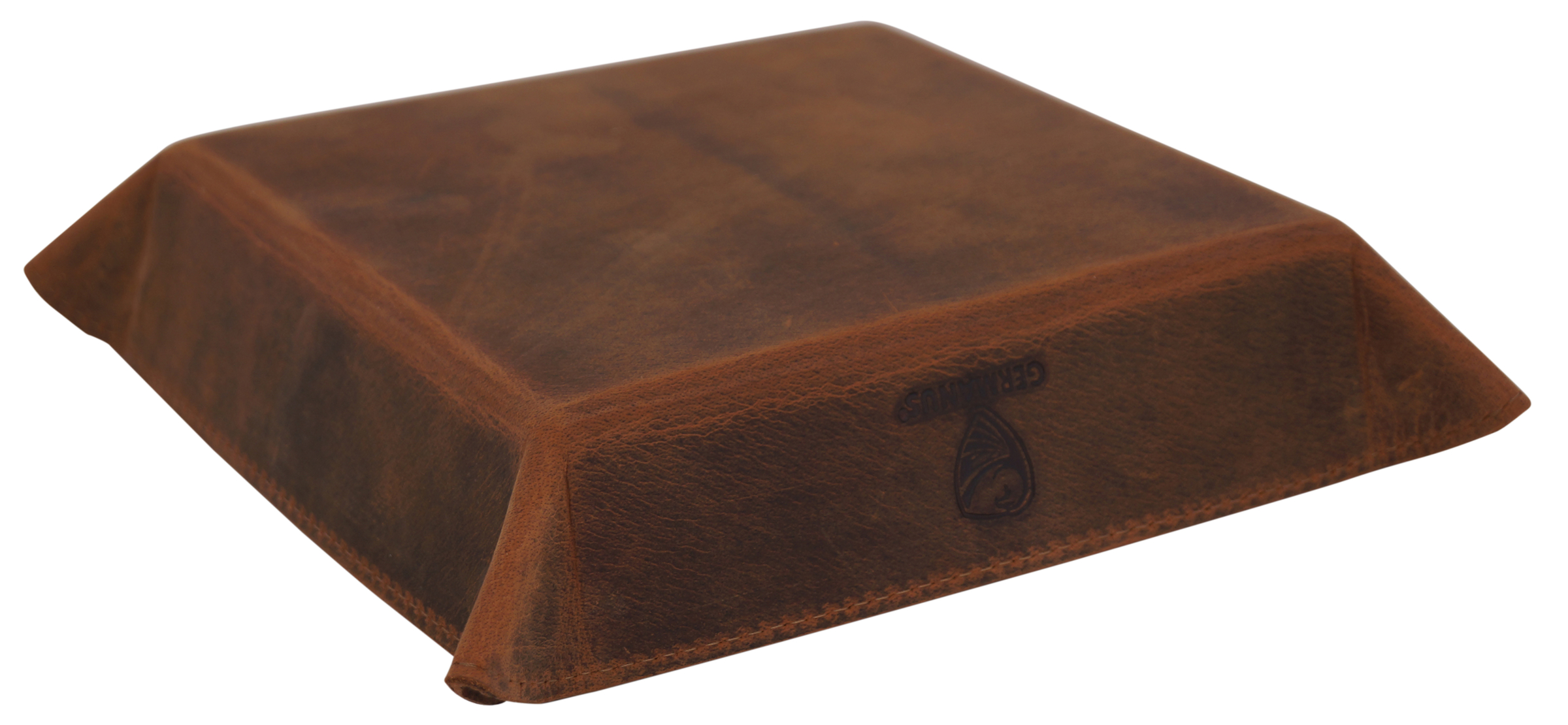 GERMANUS Taschenleerer Ablage Leder braun