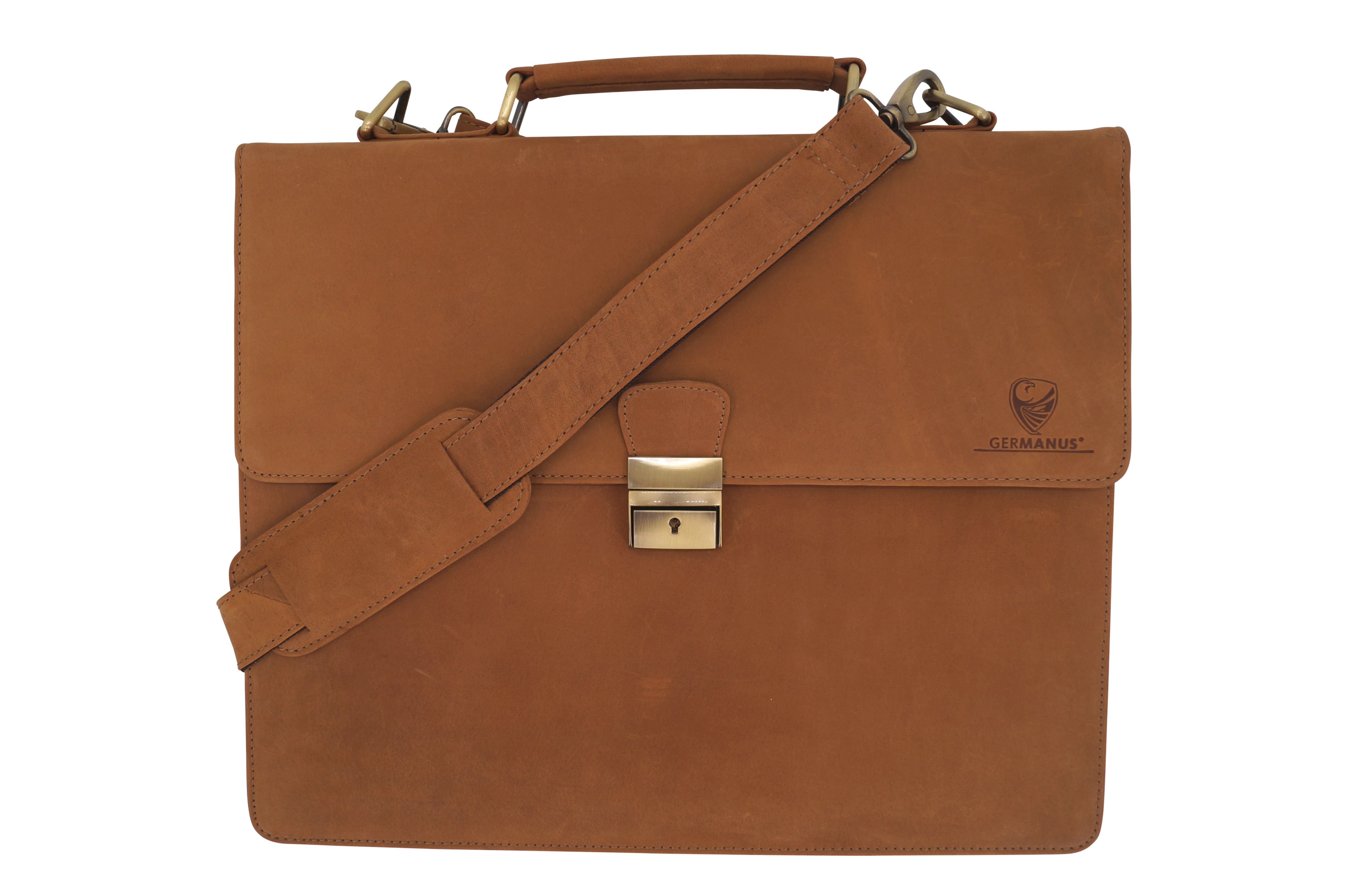 GERMANUS Aktentasche Gabriel aus Leder, Braun