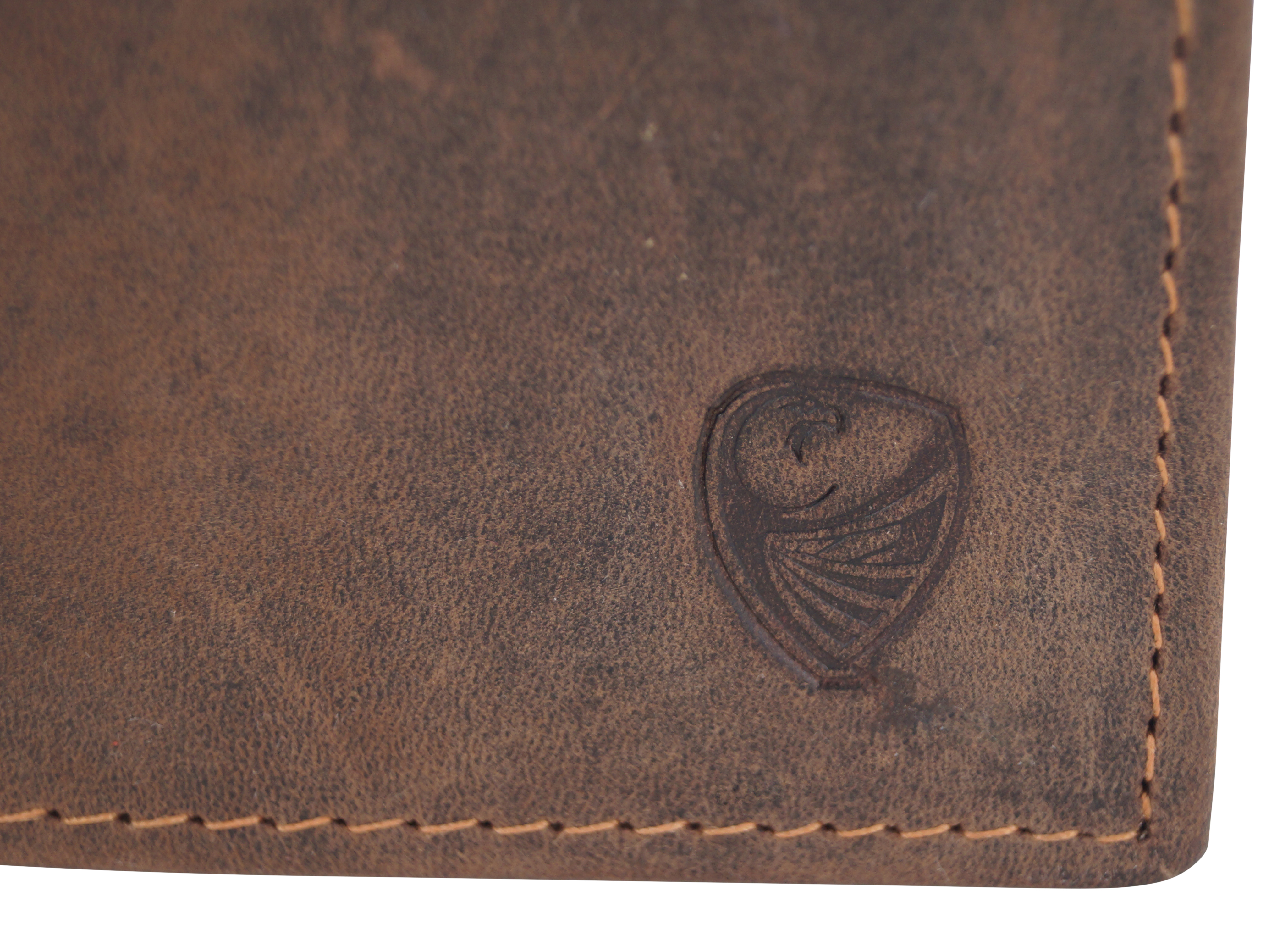 GERMANUS Geldbörse Portemonnaie aus Leder, Theo für Kreditkarten, Scheine, Münzen