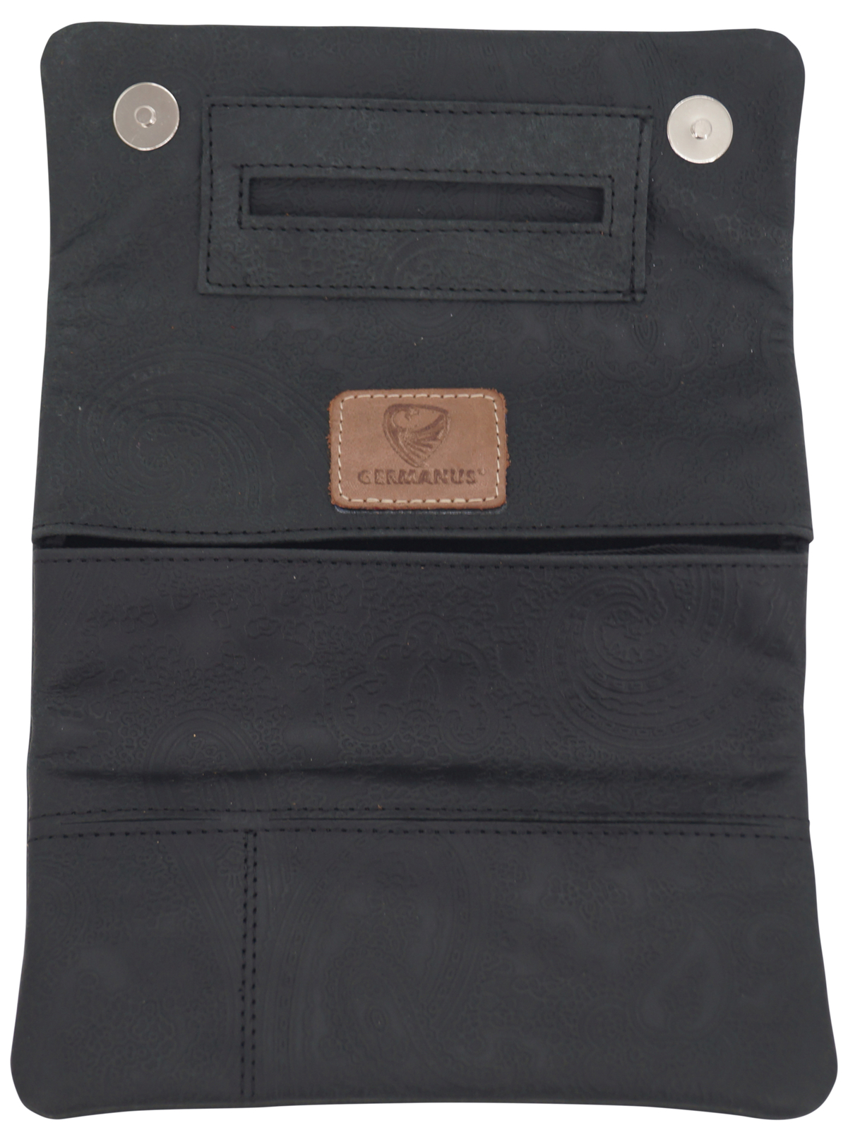 GERMANUS Tabaktasche CosaRara - Schwarz "Tendril" - Made in EU