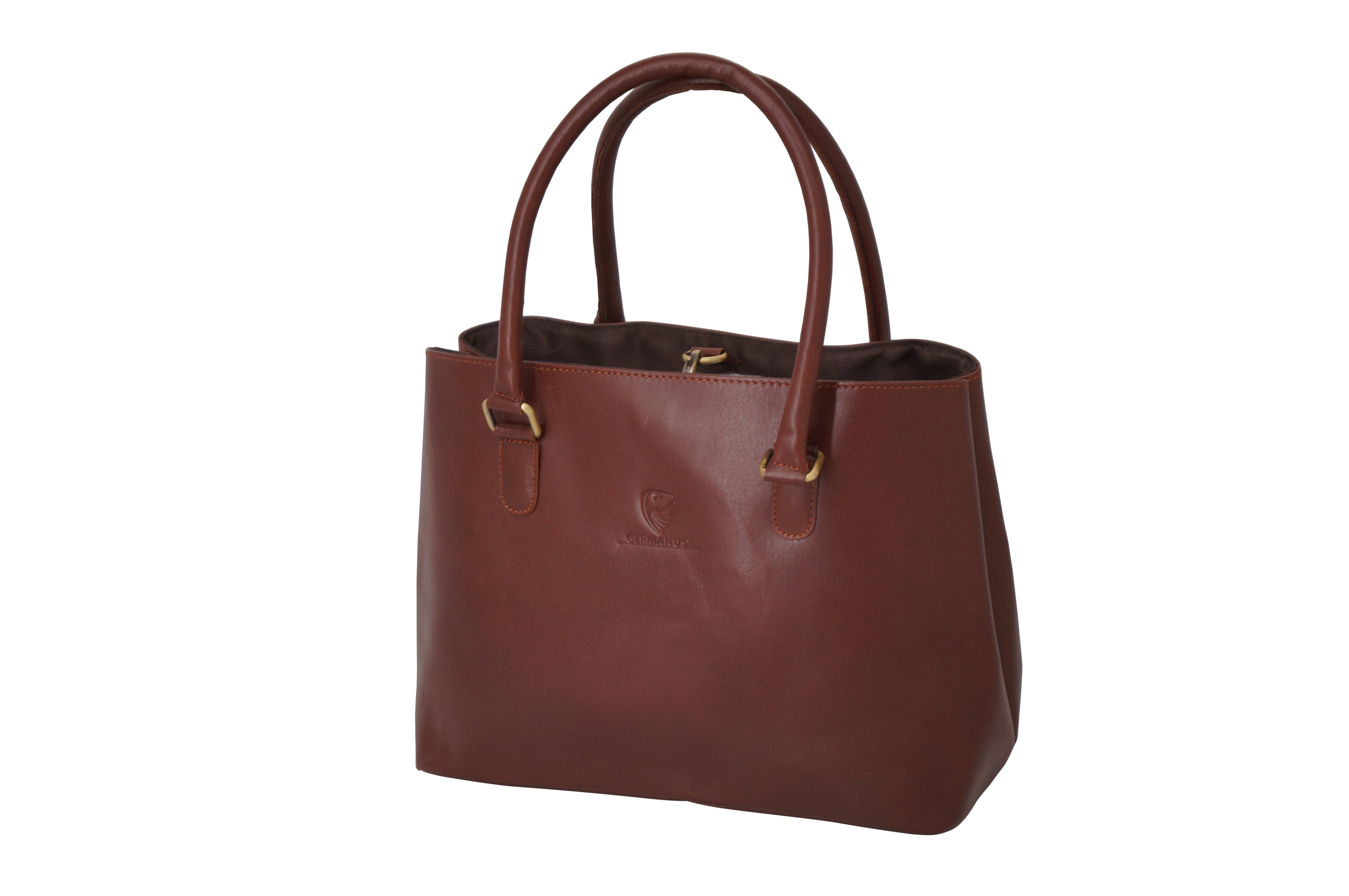 GERMANUS Damenhandtasche Lilly aus Echtleder in dunkelbraun